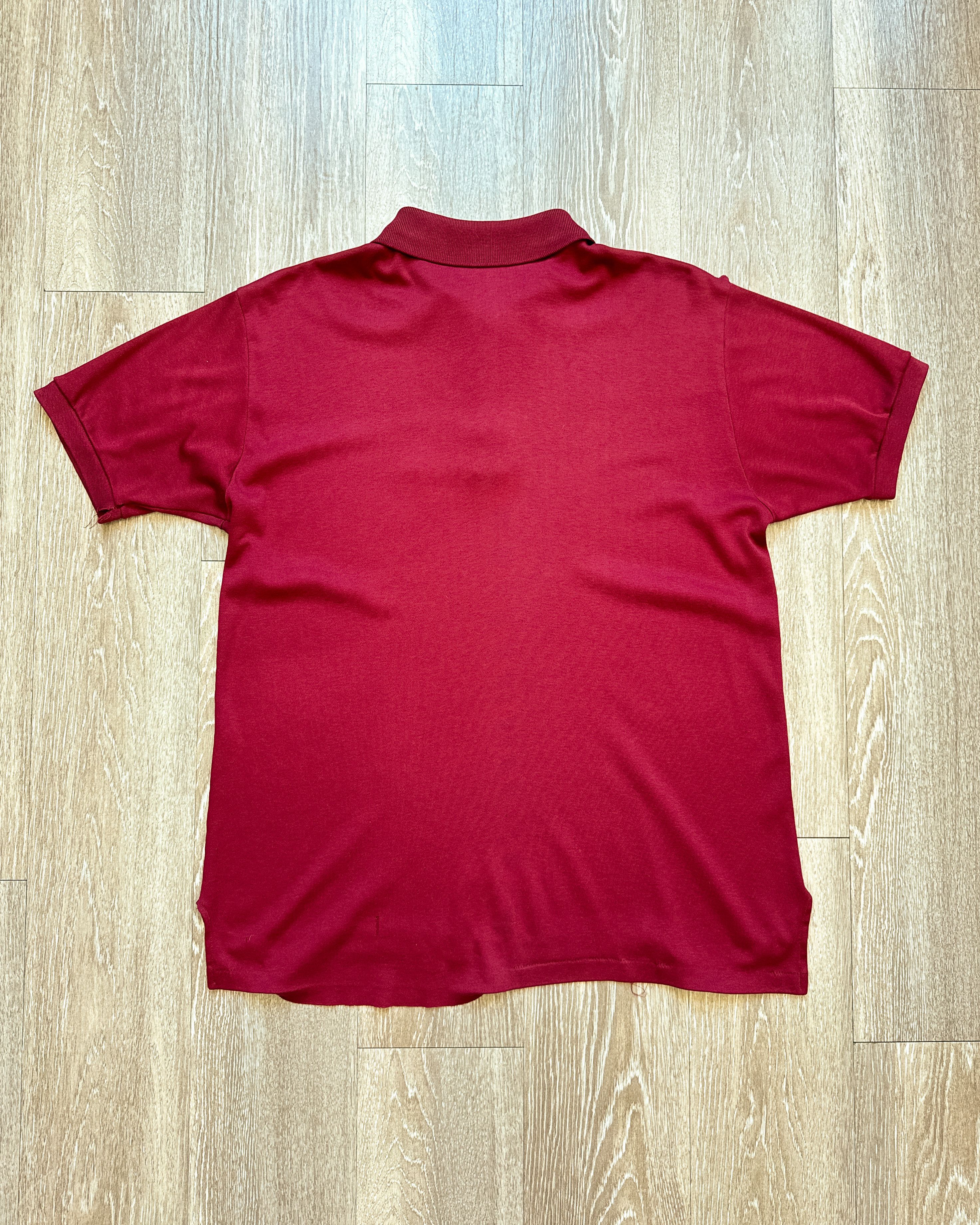Le TIGRE Vintage 1980s Le Tigre Polo Shirt Burgundy Red Men's XL Size US XL / EU 56 / 4 - 7 Thumbnail