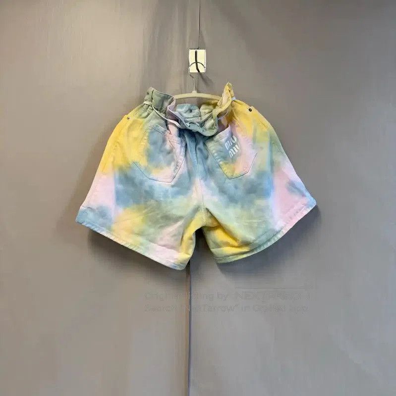 Miu Miu Miu Miu Light Blue Cotton Women's Shorts . Size 23" - 2 Thumbnail