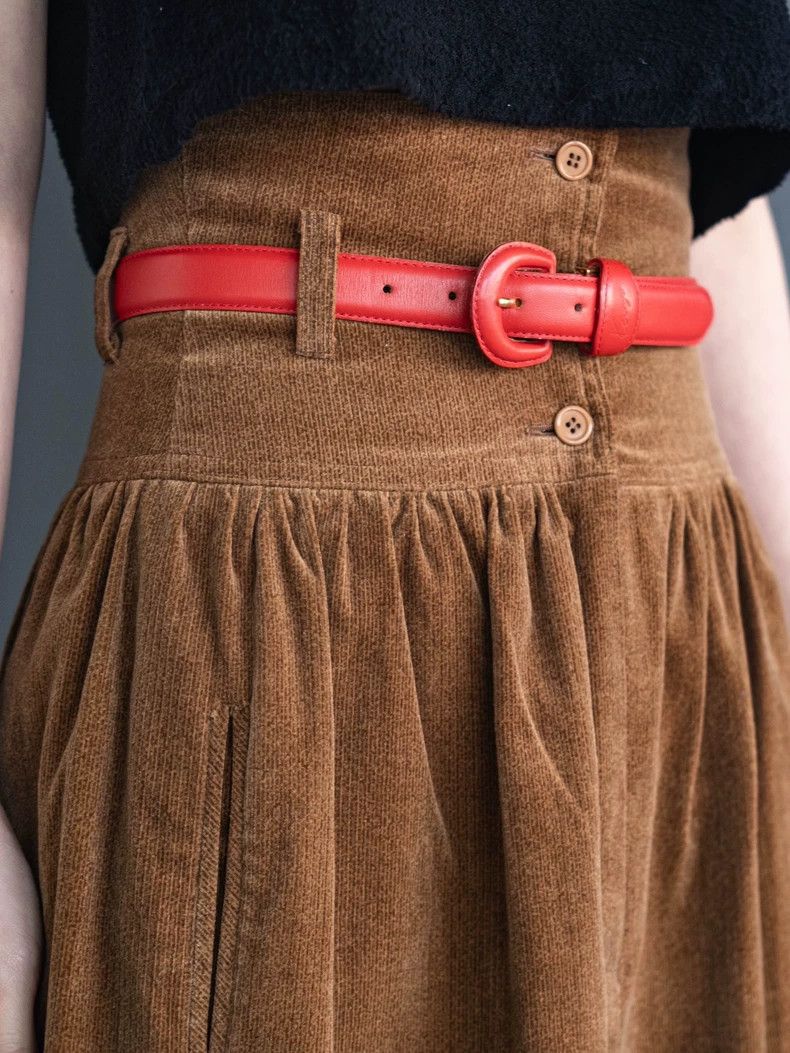 Kenzo KENZO Brown suede high waist skirt vintage Size 27" / US 4 / IT 40 - 5 Thumbnail