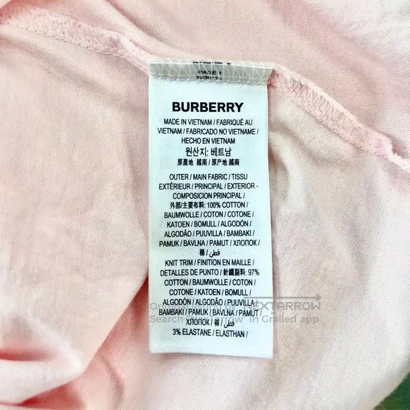 Burberry Burberry Pink Women's T-Shirt Size S. Size S / US 4 / IT 40 - 4 Thumbnail