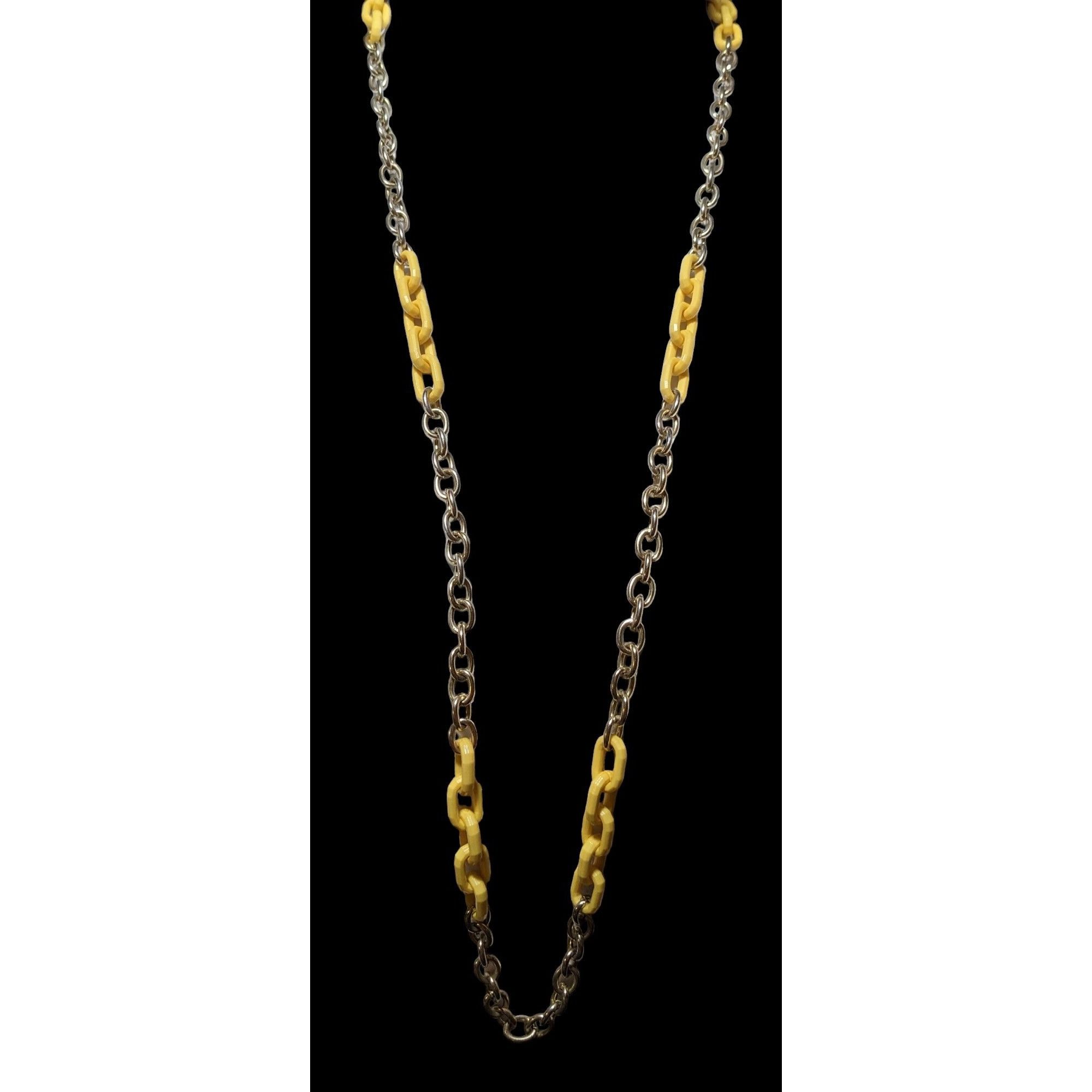 Other Vintage DEB Signed Yellow And Silver Link Necklace Size ONE SIZE - 1 Thumbnail
