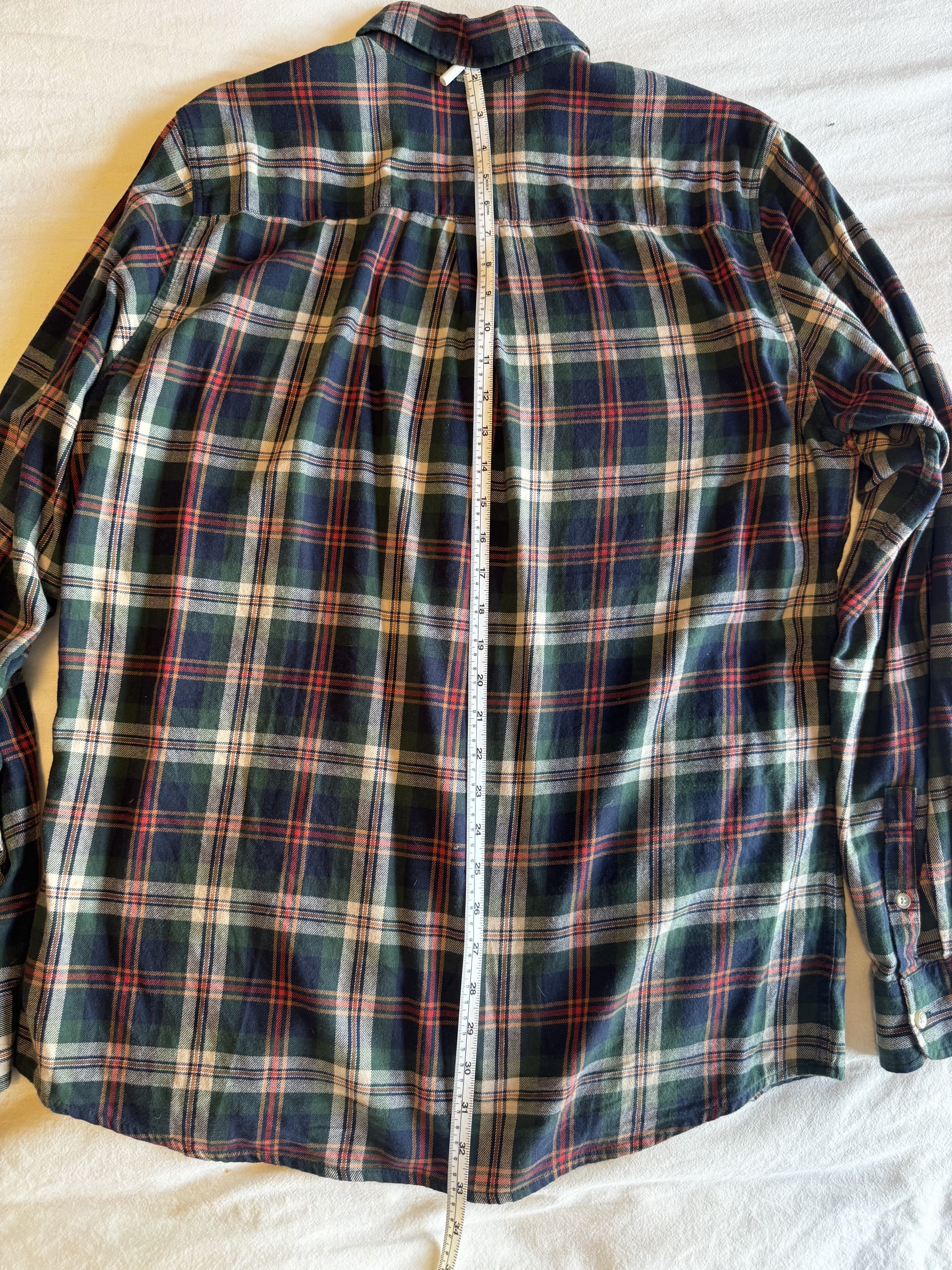 Marine Layer Marine Layer Flannel Button-UpBrushed Plaid Green Navy Red Size US L / EU 52-54 / 3 - 10 Thumbnail