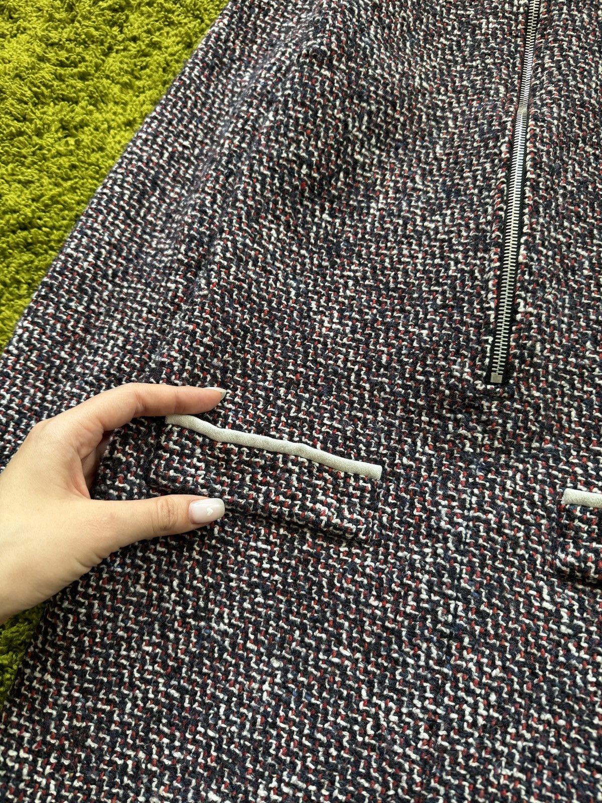Designer × Maje Maje oldmoney style wool blend tweed skirt Size XS / US 0-2 / IT 36-38 - 4 Thumbnail