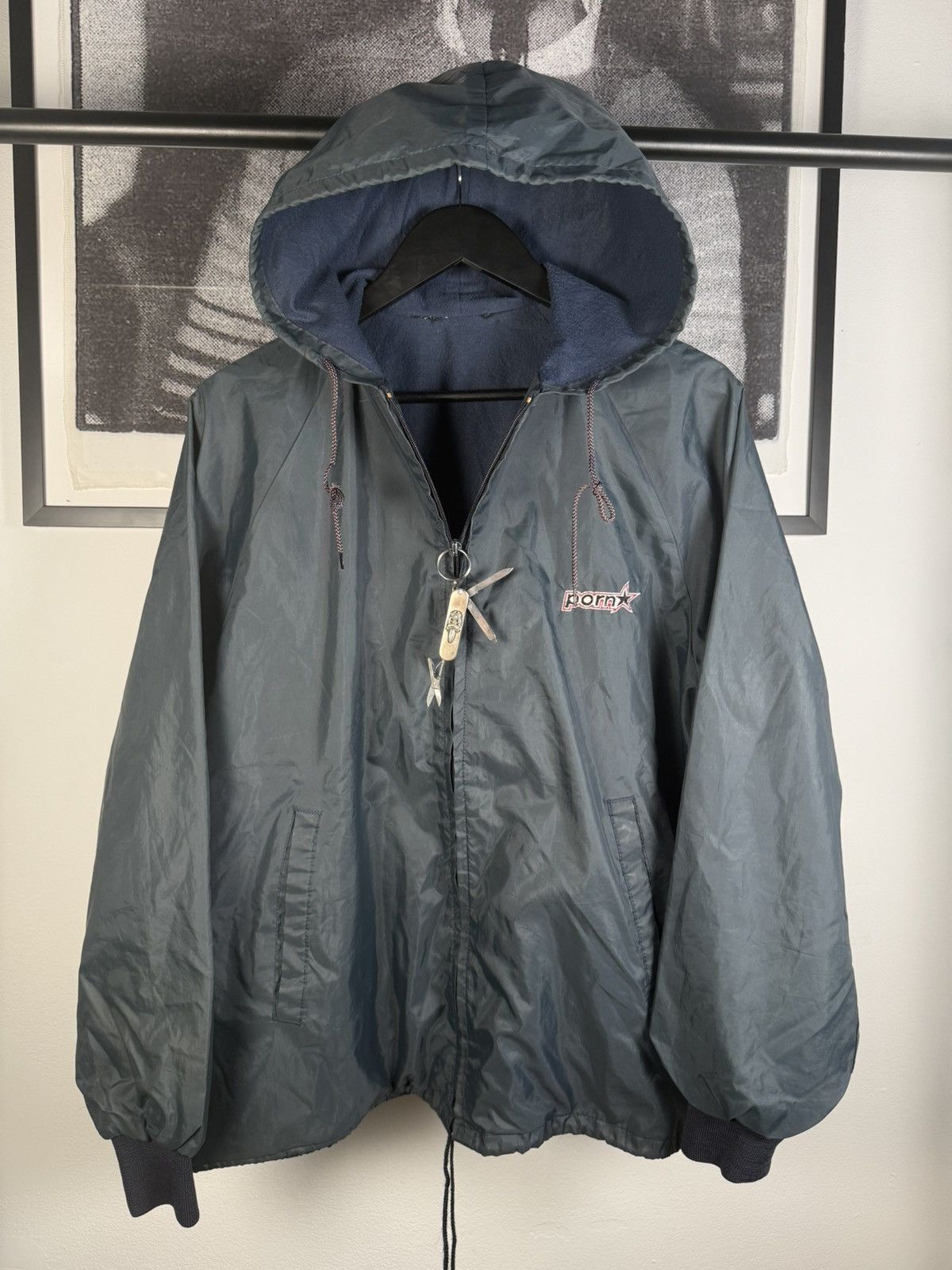 Hook-Ups VINTAGE PORN STAR GRAIL⭐️ 90s LOGO LIGHT PARKA JACKET Size US XL / EU 56 / 4 - 2 Thumbnail