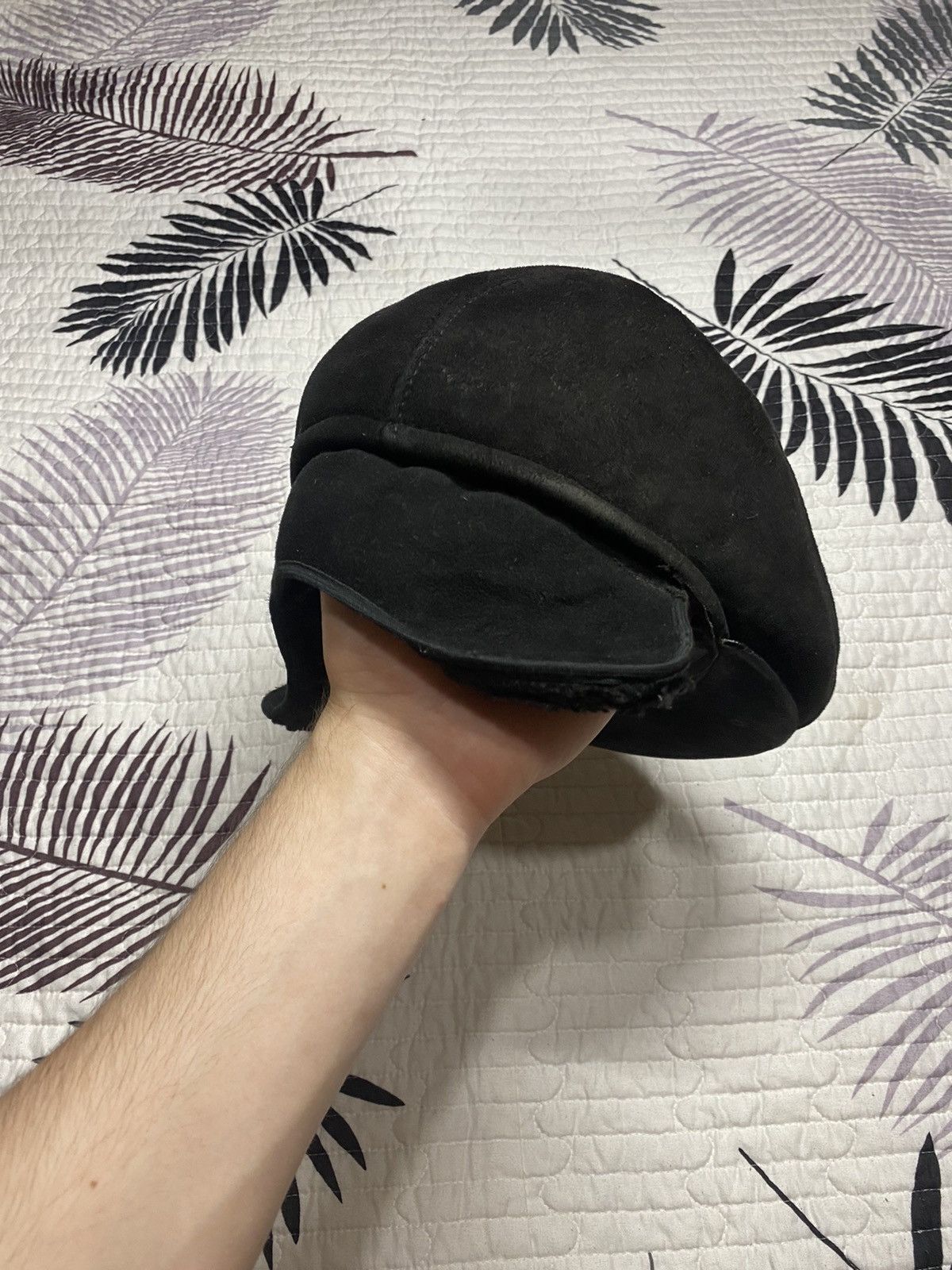 If Six Was Nine Black fur archive Suede Flat Newsboy Baker Boy Cabbie Cap Size ONE SIZE - 14 Thumbnail