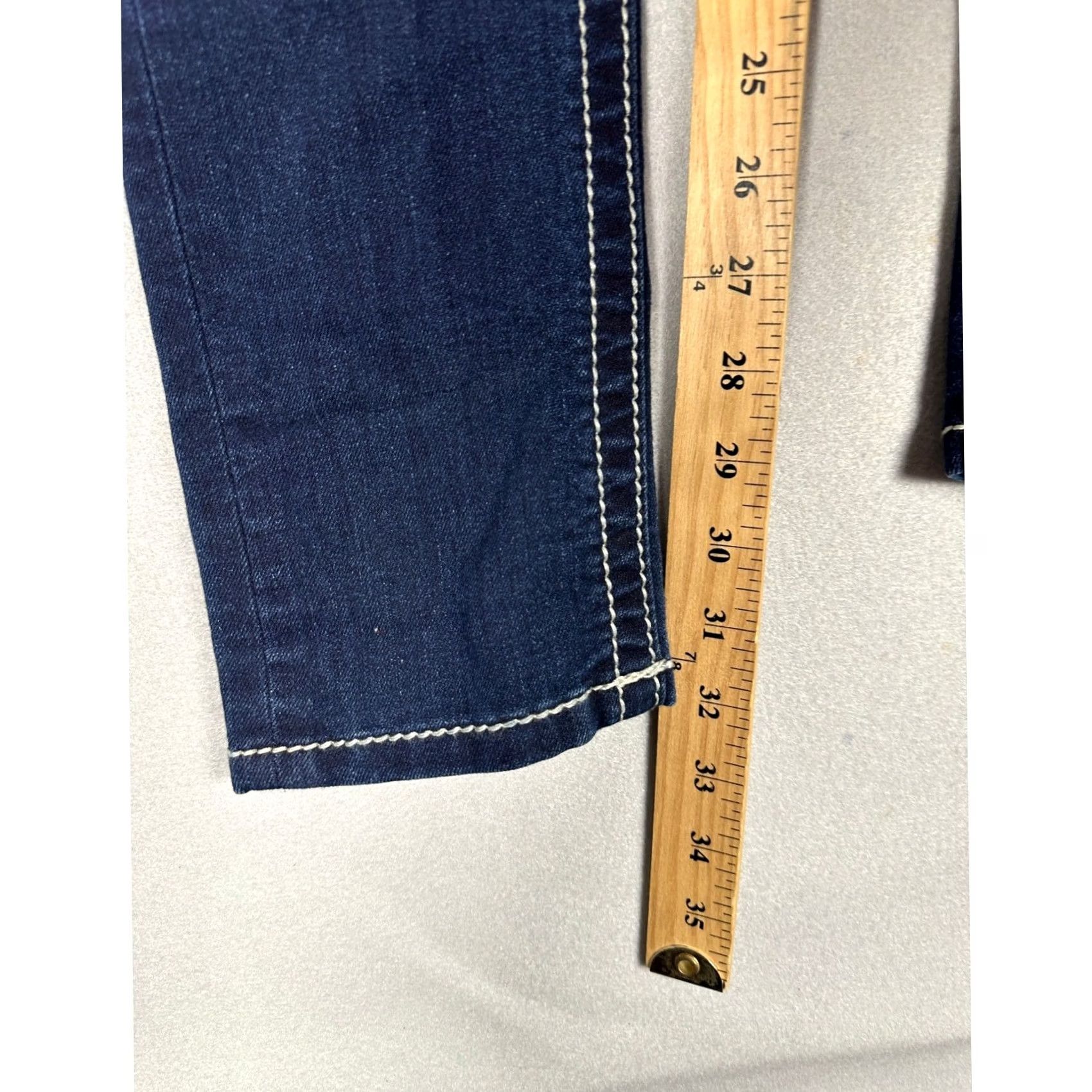Miss Me Miss Me Signature Rise Skinny Jeans Dark Wash Fleur De Lis Bling JP5576S2 27 Size 27" / US 4 / IT 40 - 7 Thumbnail
