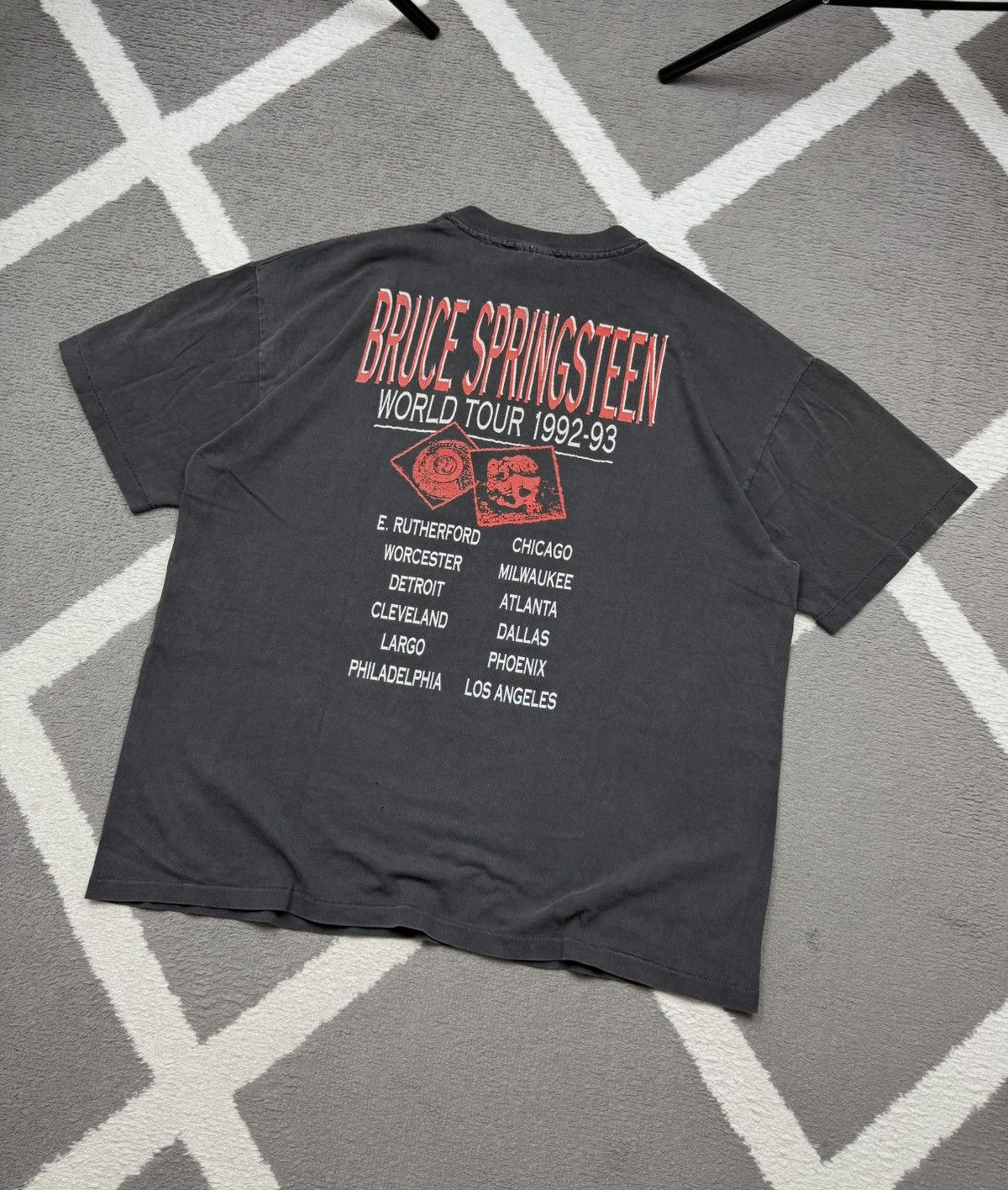 Band Tees Vintage 1992-93 Bruce Springsteen World Tour T-shirt Size US L / EU 52-54 / 3 - 3 Thumbnail
