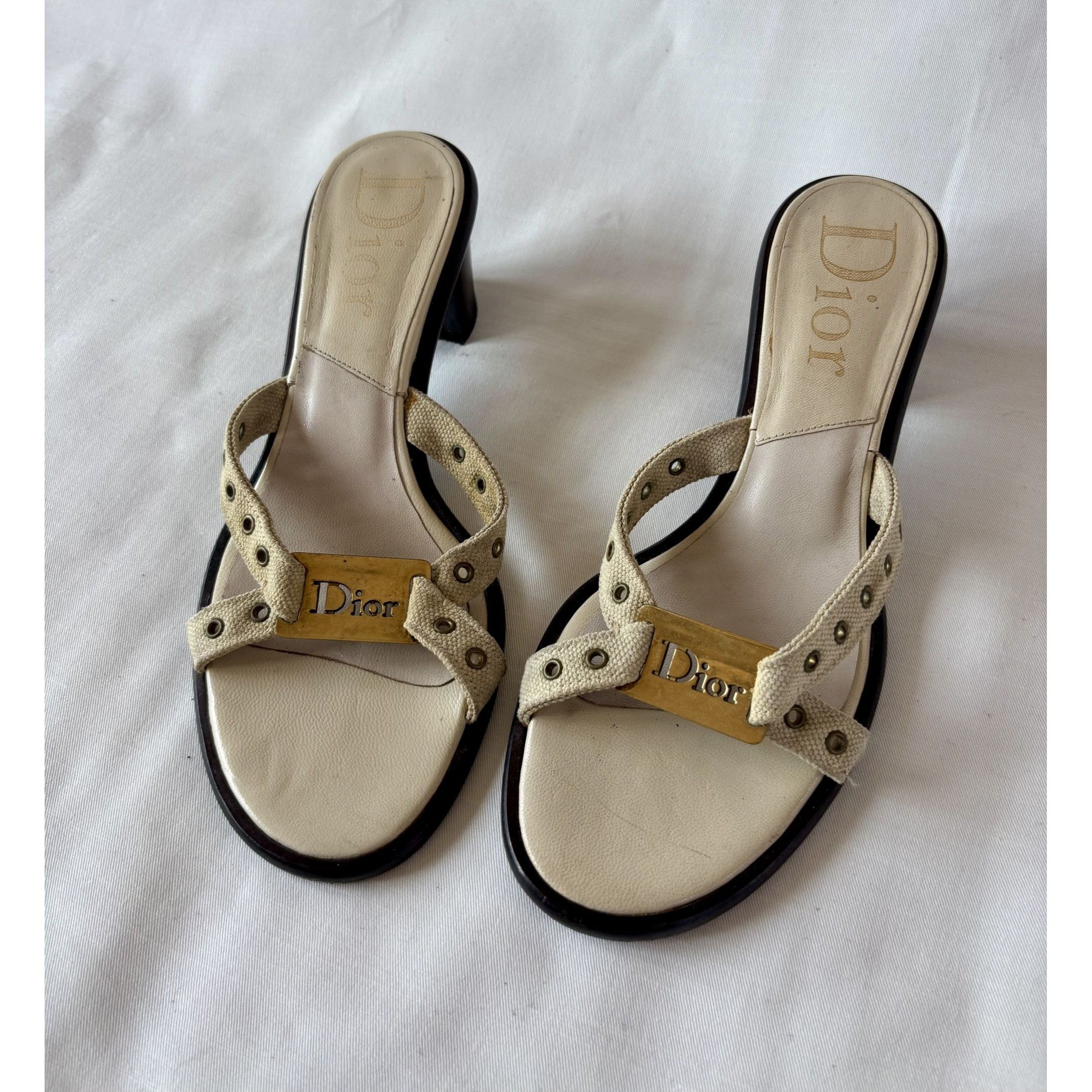 Dior Dior square heel mules Size US 8 / IT 38 - 1 Thumbnail