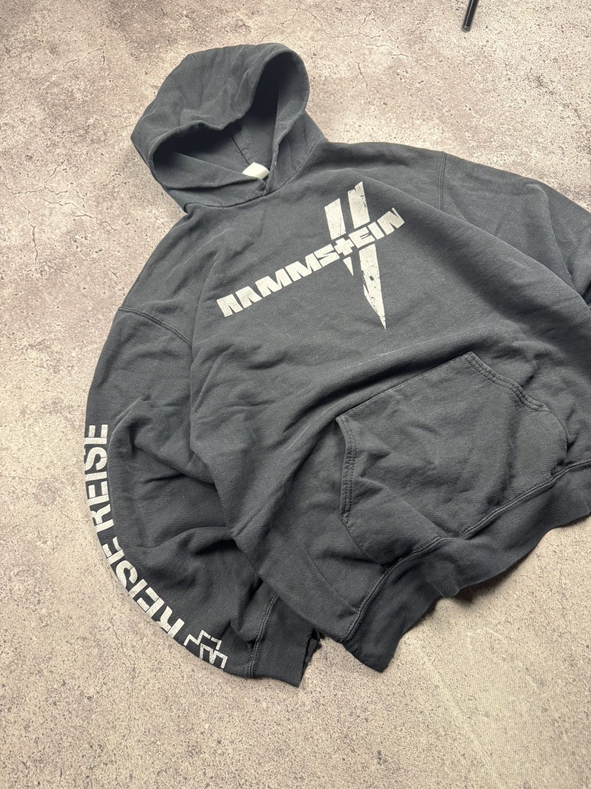 Vintage Rammstein Reise Reise Boxy Hoodie 90s Y2K Metal