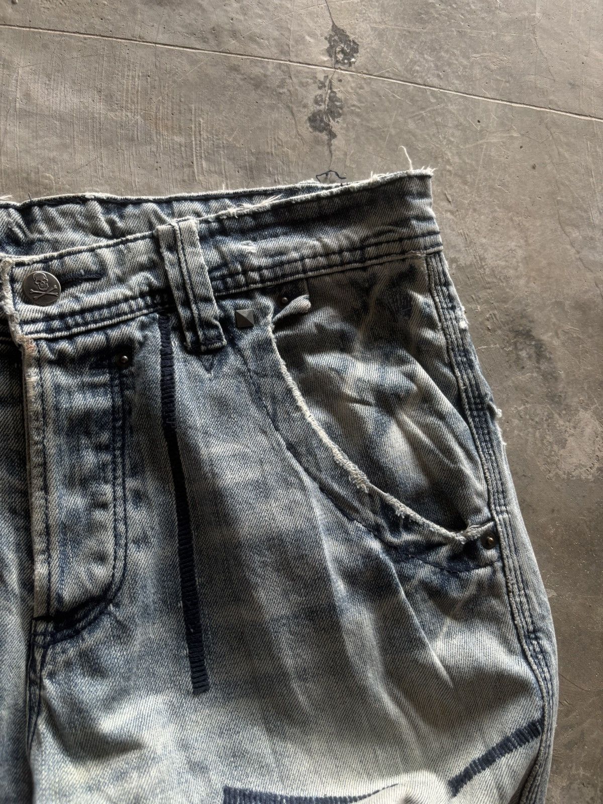 If Six Was Nine ARMY OF NO distressed japanese denim grunge punk stone wash Size US 32 / EU 48 - 7 Thumbnail