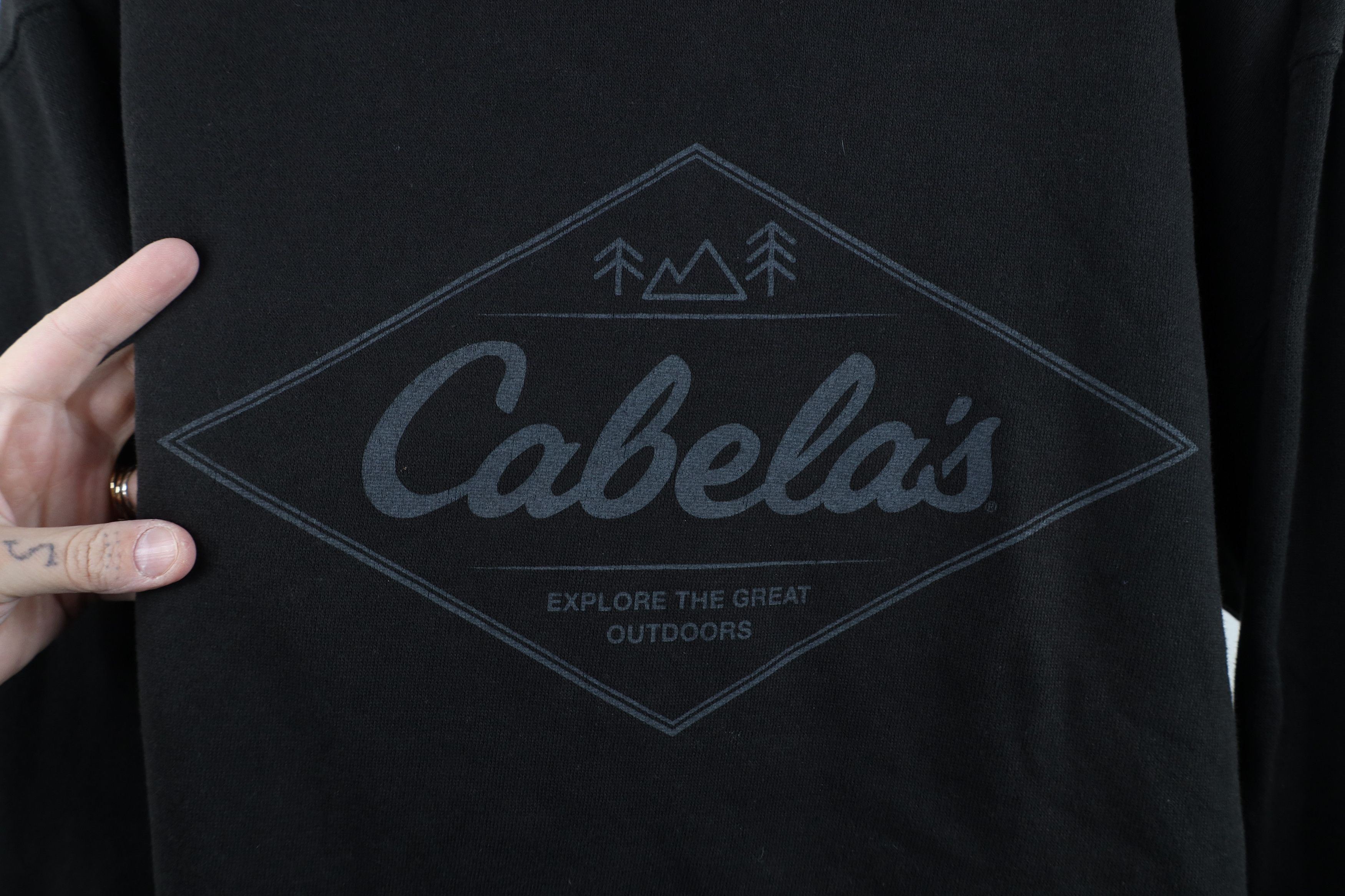 Cabelas Vintage Y2K Cabelas Spell Outdoors Hoodie Sweatshirt Black Size US L / EU 52-54 / 3 - 4 Thumbnail