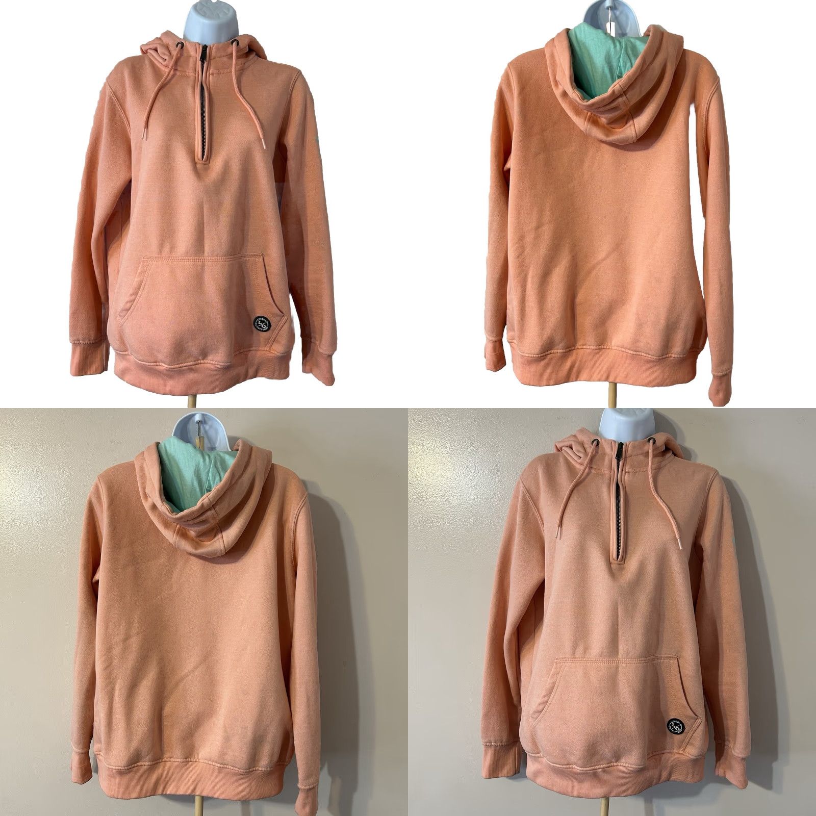 KangaROOS VINTAGE: No (omit) Lincoln Outfitters Hoodie Women S Peach 3/4 Zip Kangaroo Pocket Logo Boy? Size S / US 4 / IT 40 - 10 Thumbnail