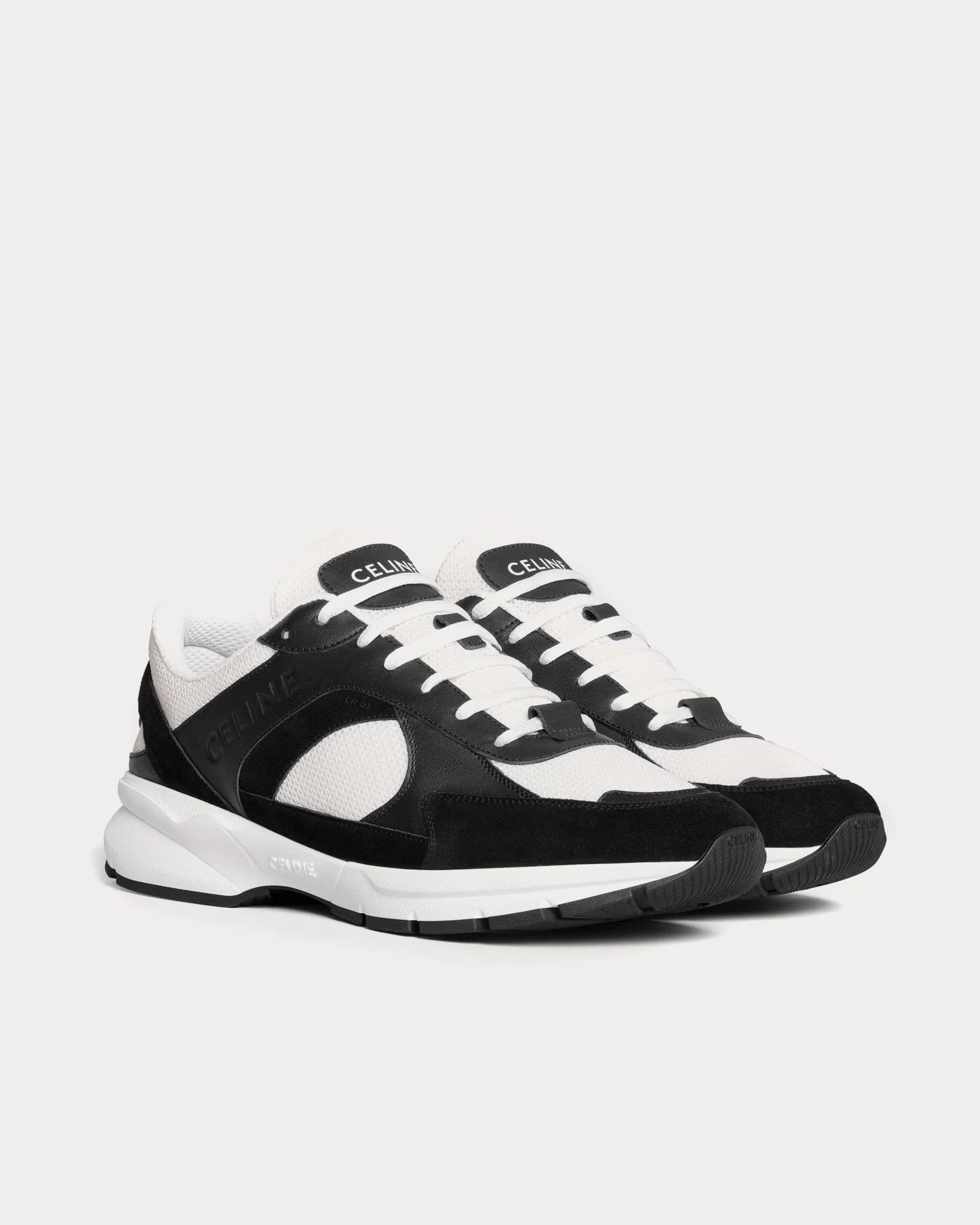 Celine o1bcso1str0625 360014644C Low-Top Sneakers Black/Optic White Size US 12 / IT 42 - 2 Thumbnail