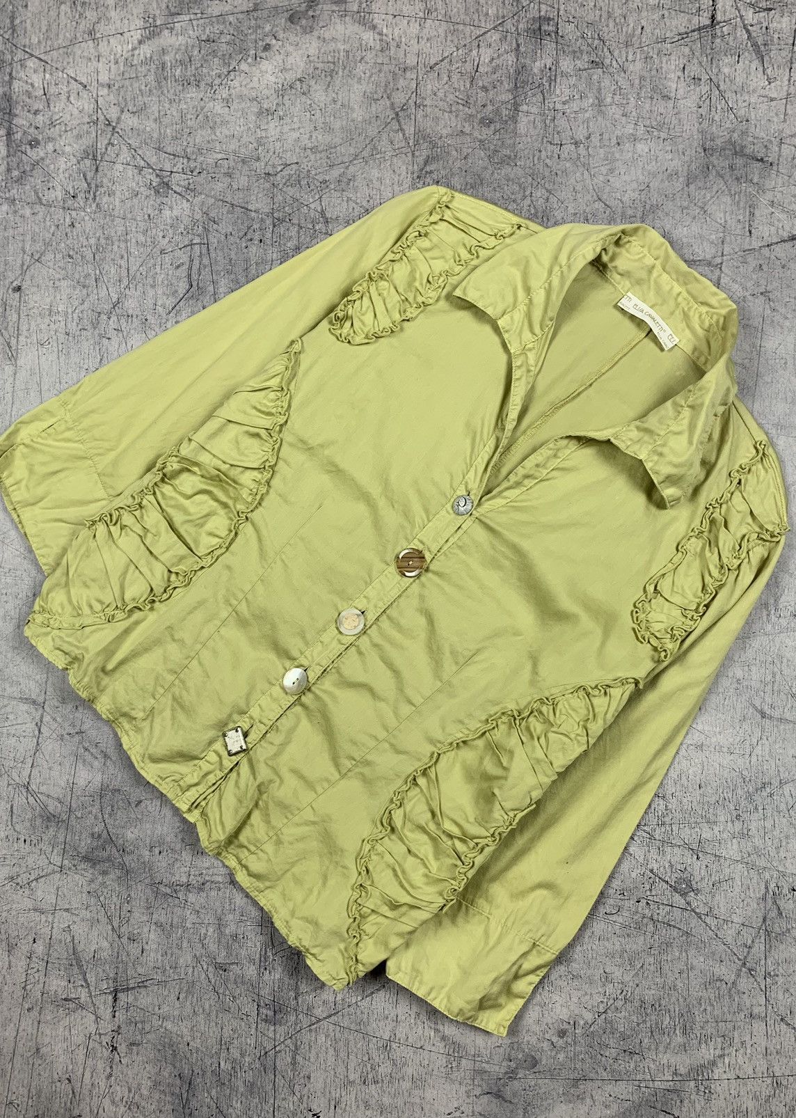 Elisa Cavaletti Elisa Cavaletti Avant Garde Blouse Shirt Green Size M Italy Size M / US 6-8 / IT 42-44 - 1 Thumbnail