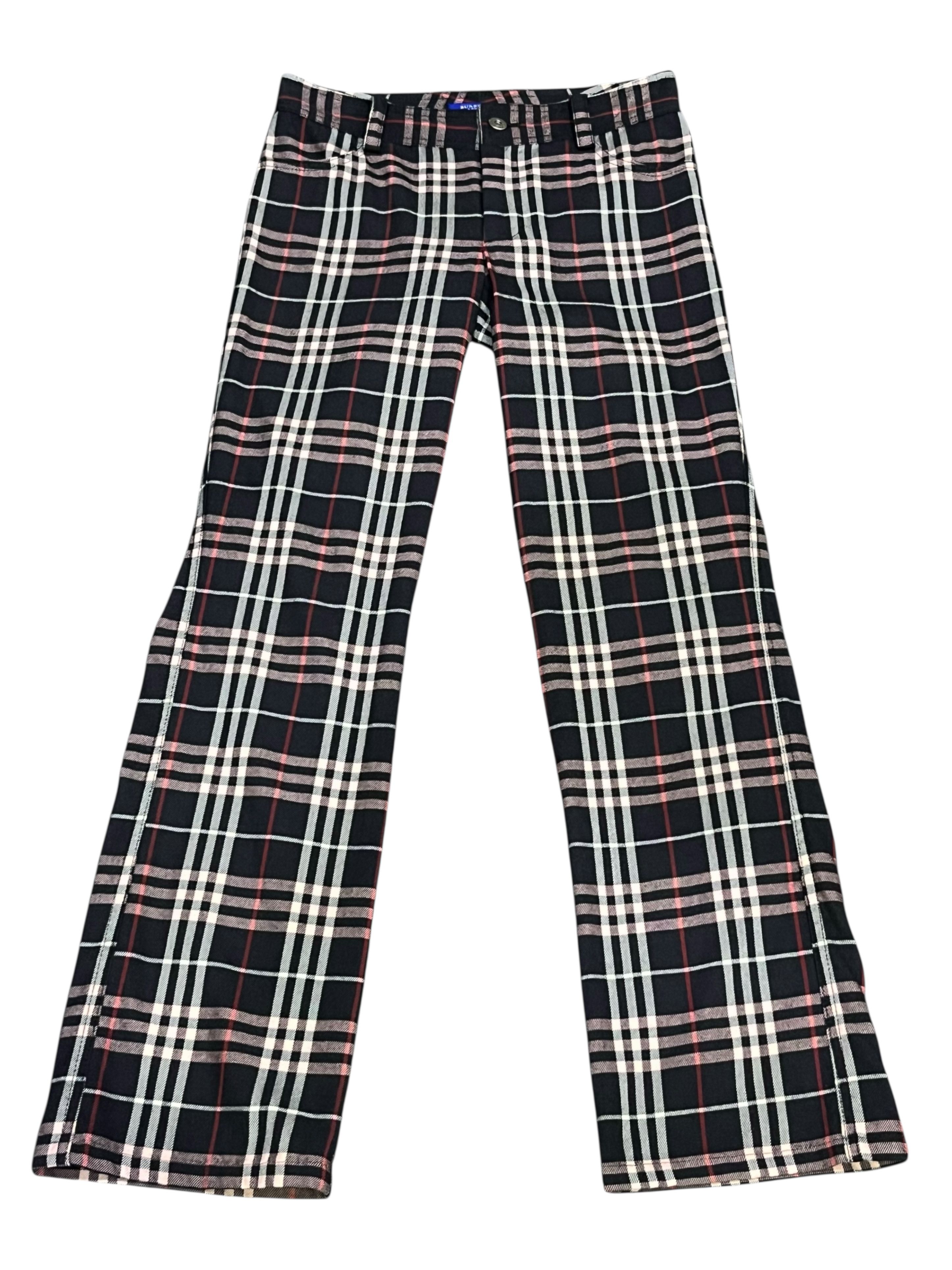🔥 BURBERRY NOVA CHECK BLUE LABEL Japan Woman’s Wool Pants