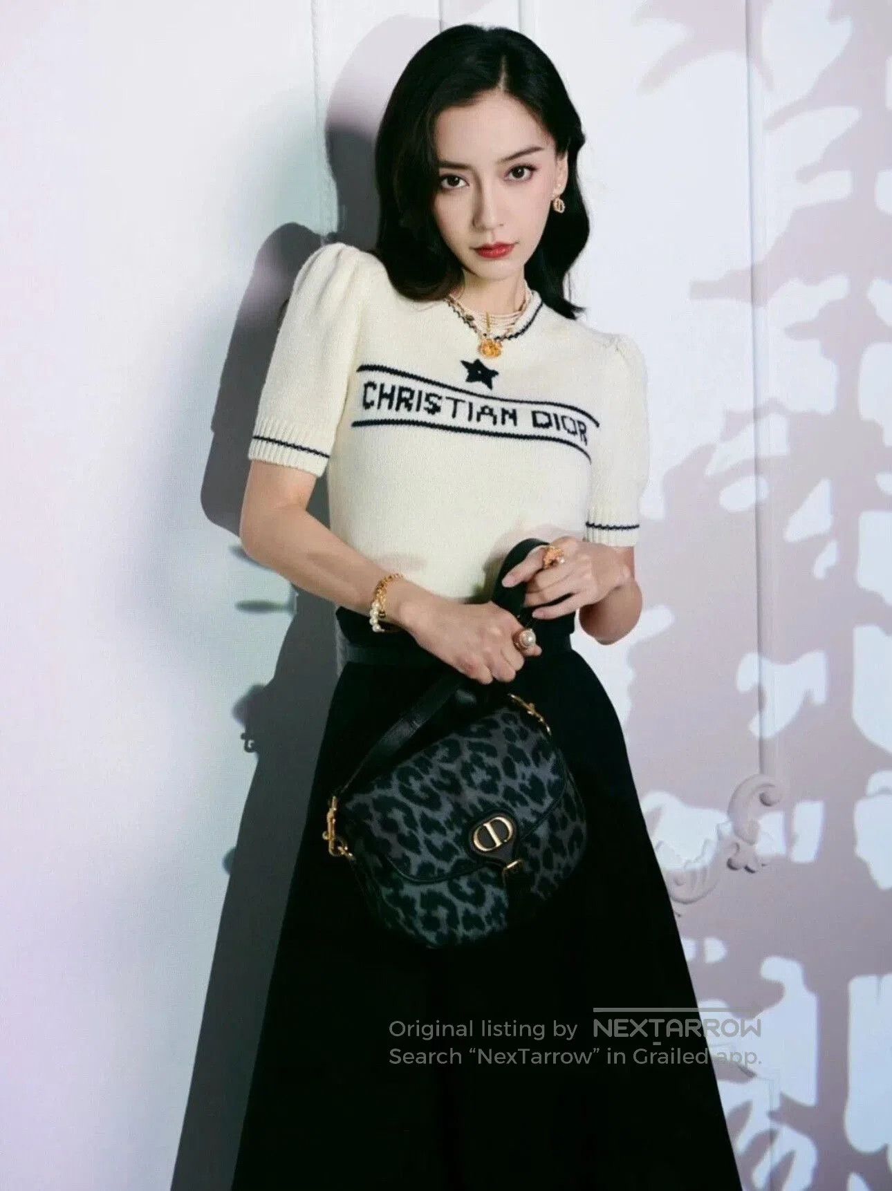 Dior dior beige star logo short sleeve knit top. Size S / US 4 / IT 40 - 6 Thumbnail