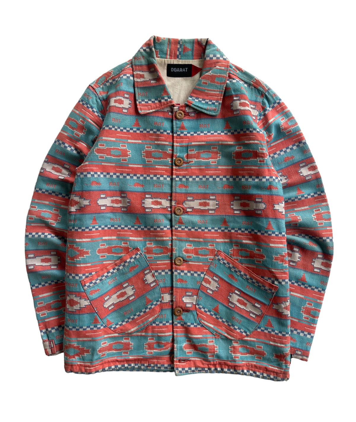 Japanese Brand DOARAT JAPAN AZTEC NATIVE CHORE JACKET Size US M / EU 48-50 / 2 - 2 Thumbnail