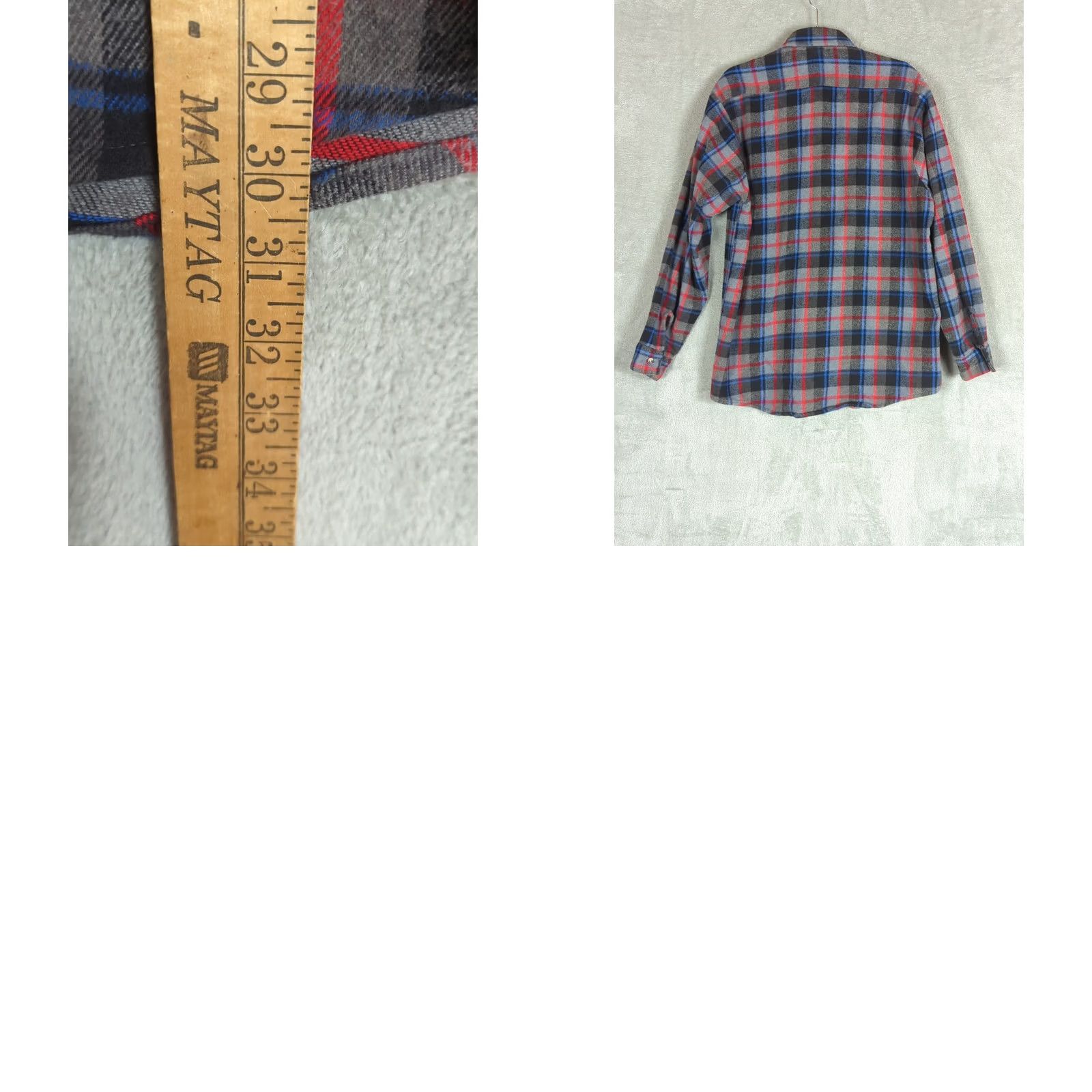 Vintage VINTAGE Five Brother Flannel Button Up Shirt Cotton LT Tall Gray Plaid 80s USA Cabincore Lumberjack Camp Button-Up Pocketed Long Sleeve Regular Mens Size US L / EU 52-54 / 3 - 8 Thumbnail