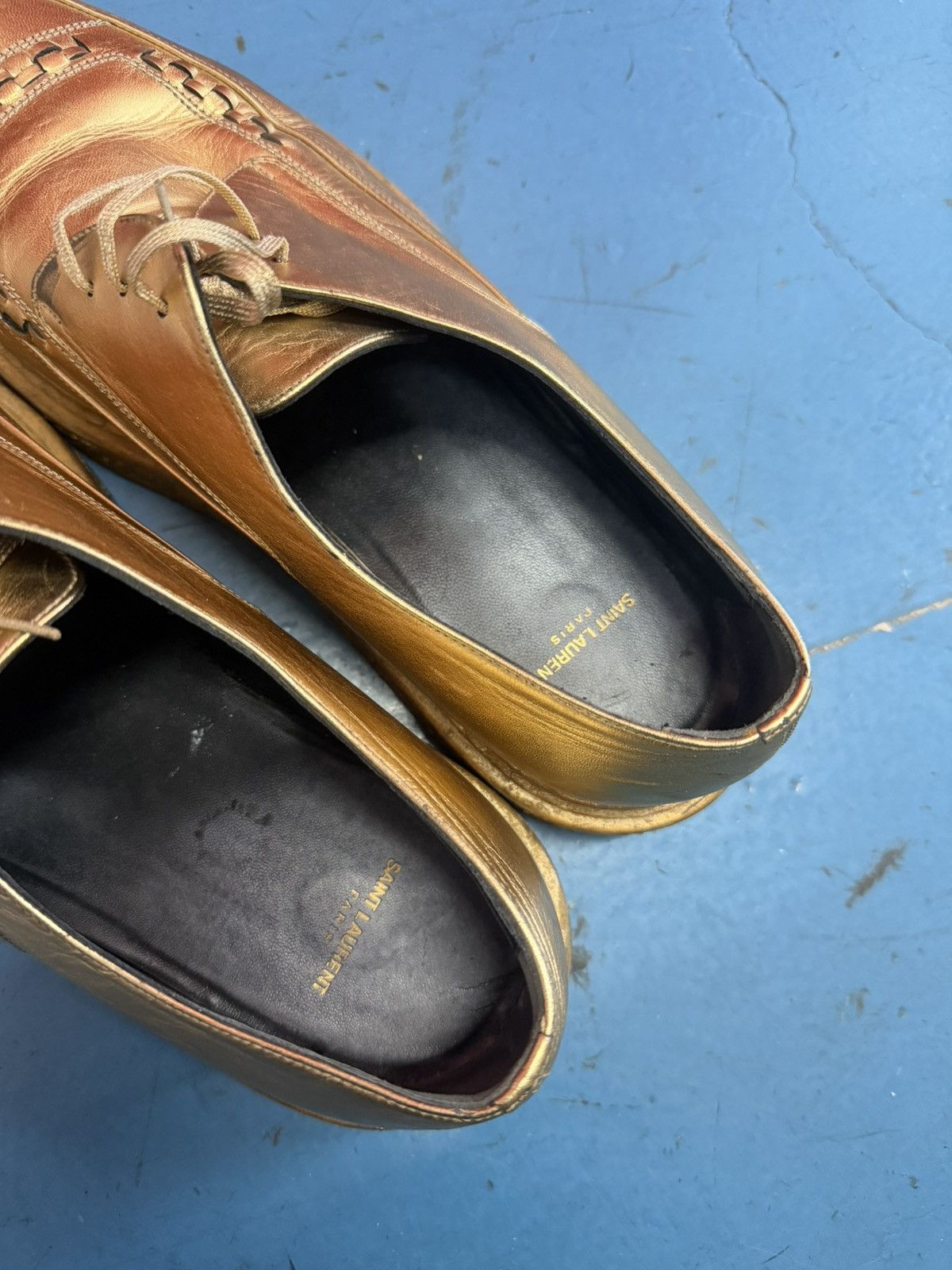 Saint Laurent Paris SAINT LAURENT GOLD CREEPERS Size US 12 / EU 45 - 4 Thumbnail