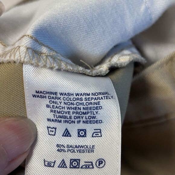 Lands' End Lands' End Ladies Khaki High Rise Straight Leg Pants 8P Size 30" / US 8 / IT 44 - 8 Thumbnail