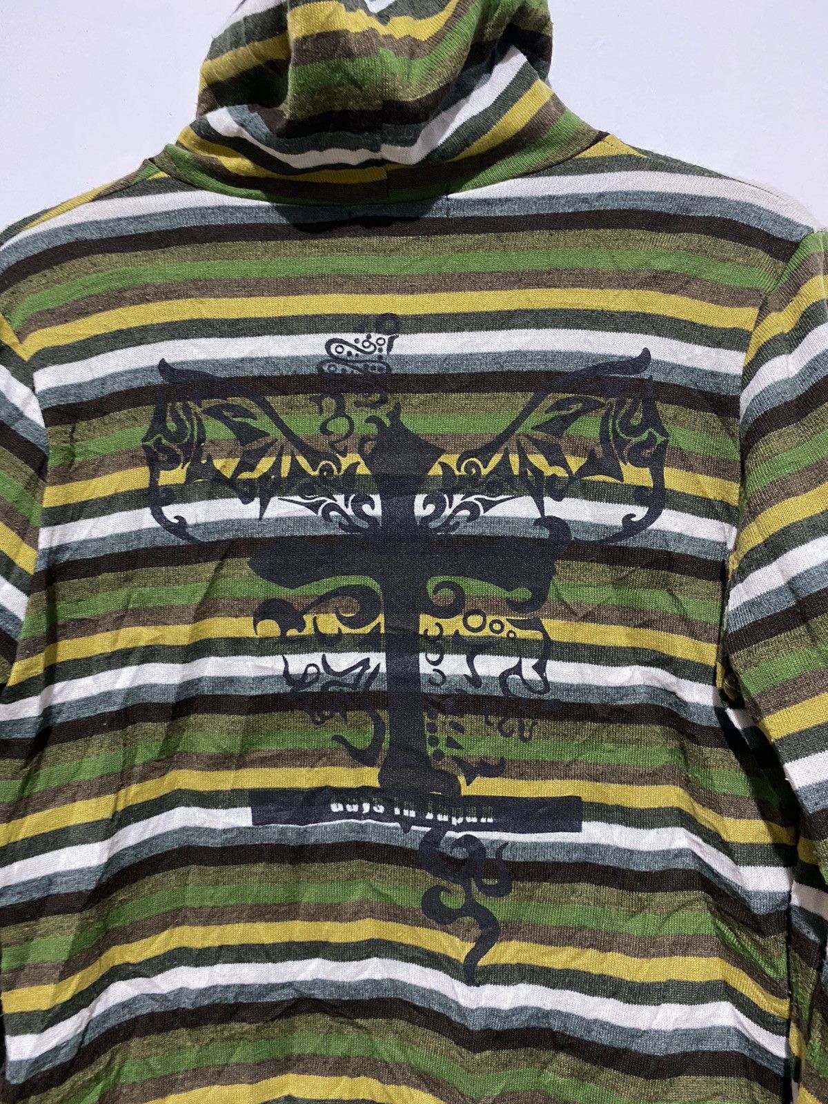 Yasuyuki Ishii Vintage Fine Striped poem zip up hoodie ifsixwasnine style Size US M / EU 48-50 / 2 - 4 Thumbnail