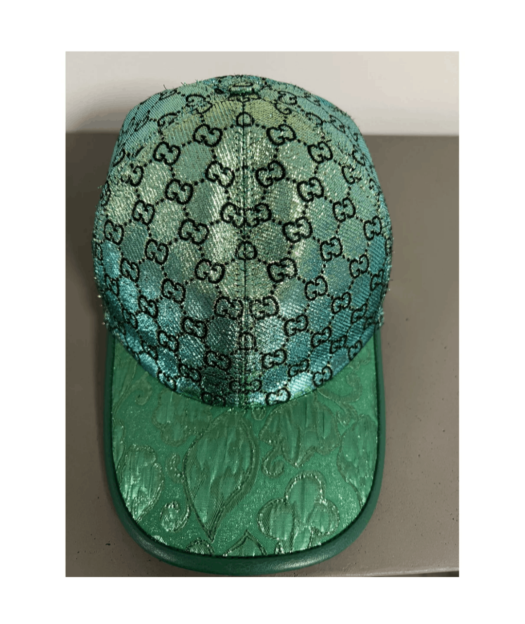Gucci Gucci GG Lame Jacquard Baseball Cap Green XL Unisex Size ONE SIZE - 6 Thumbnail