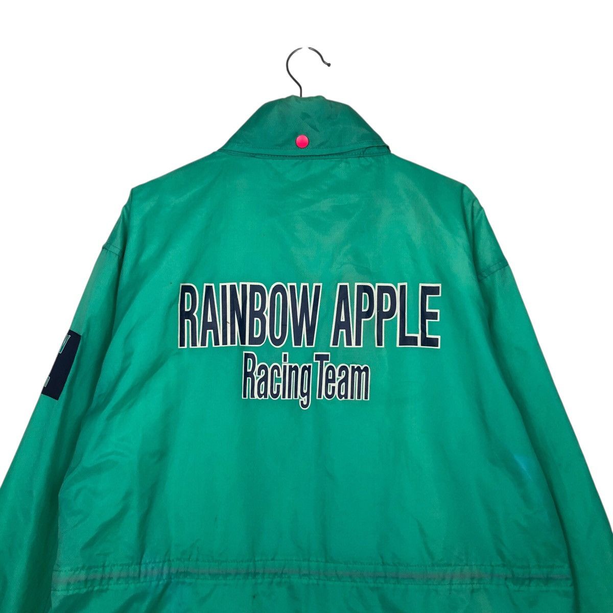 Japanese Brand 📌Vintage Bomber Jacket Sports Rainbow Apple Racing Team Size US L / EU 52-54 / 3 - 10 Thumbnail