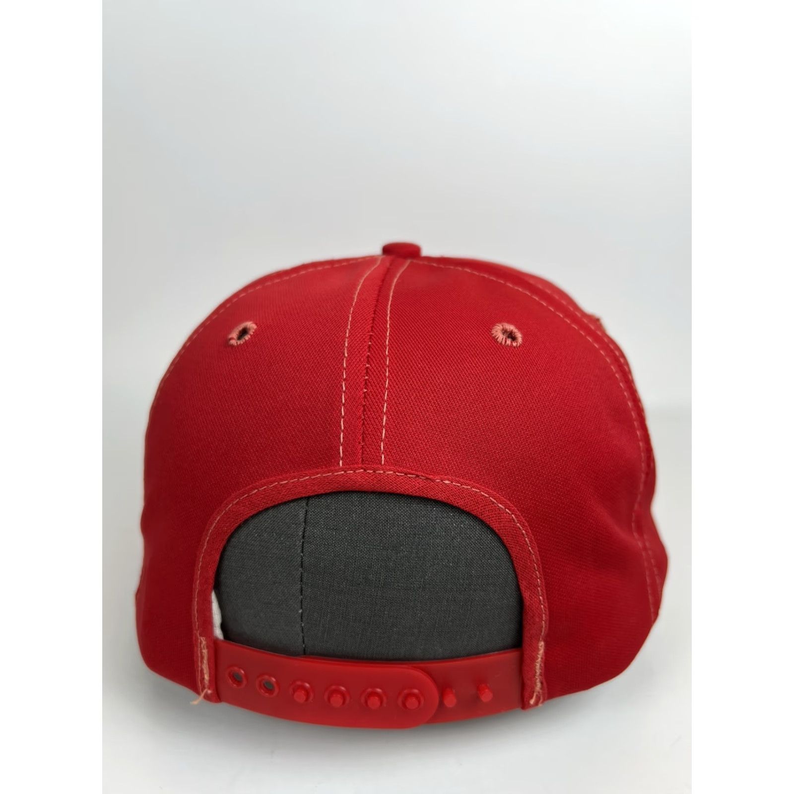 Vintage VINTAGE Red Snapback Hat Knit Stretch USA 90s Men One Size Adjustable Cap Size ONE SIZE - 4 Thumbnail