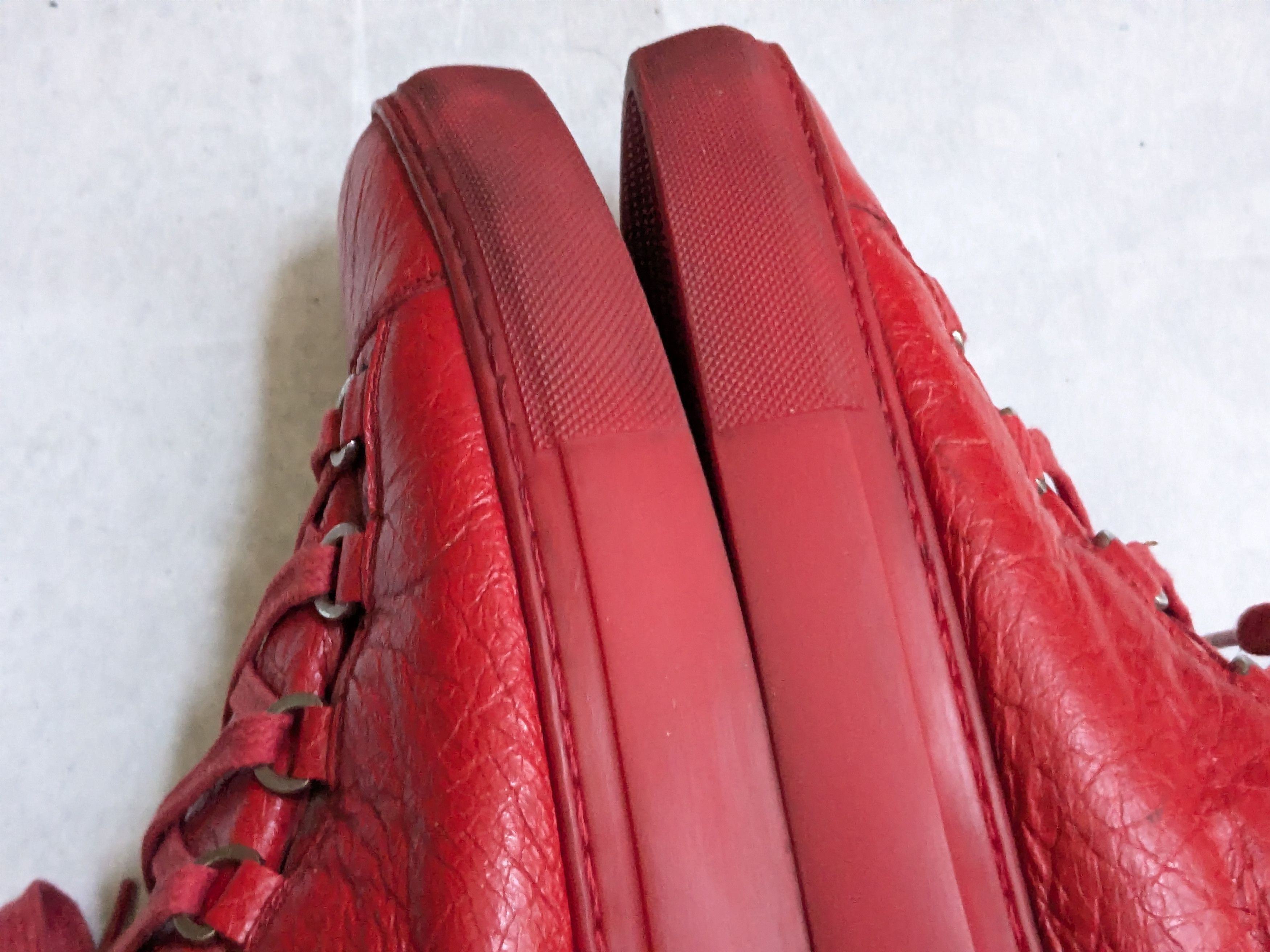 Balenciaga Balenciaga Arena Sneakers Red 12 High Top Leather Size US 12 / EU 45 - 8 Thumbnail