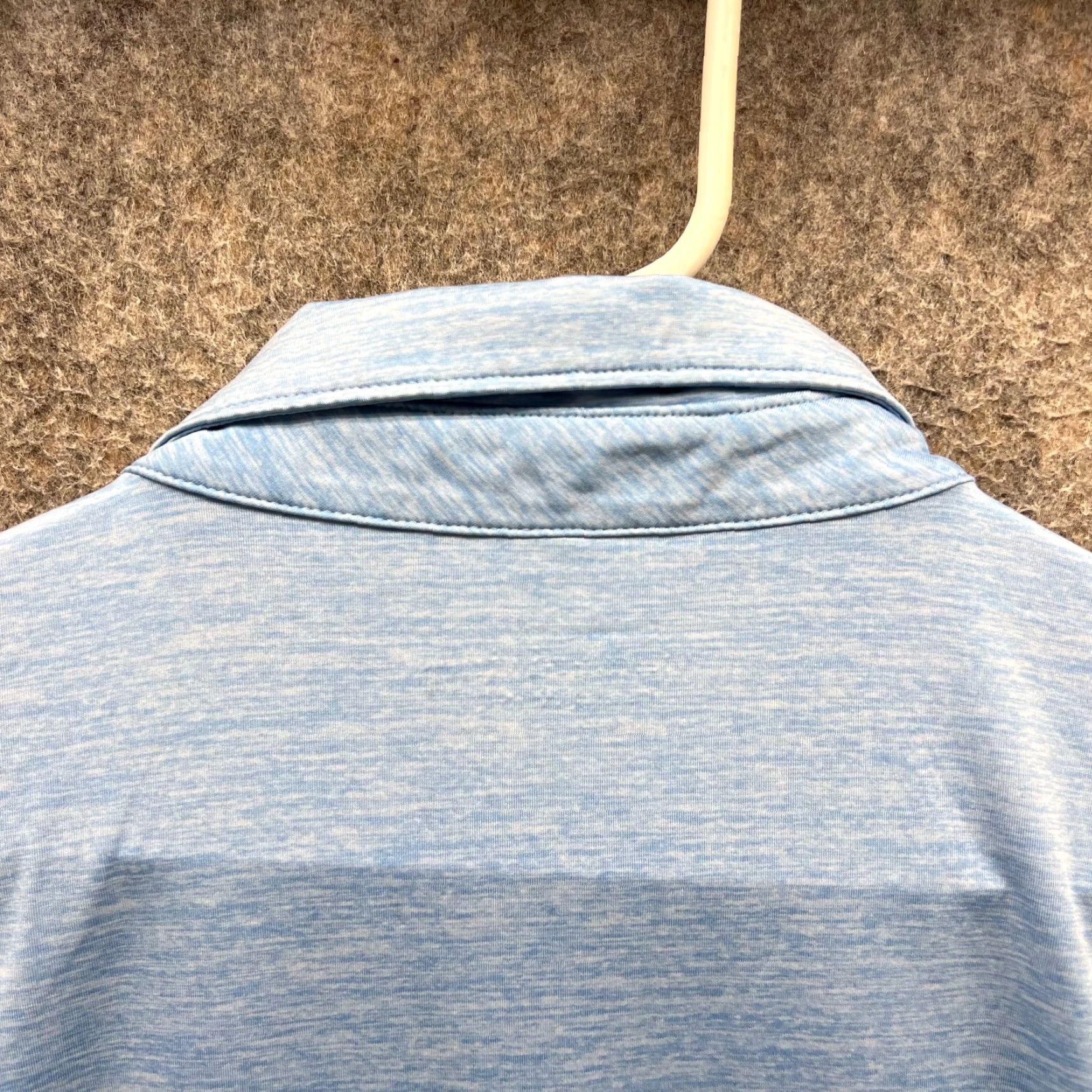 Vineyard Vines Vineyard Vines Polo Shirt Men Large Blue Polyester Knit Shirt Size 42R - 7 Thumbnail