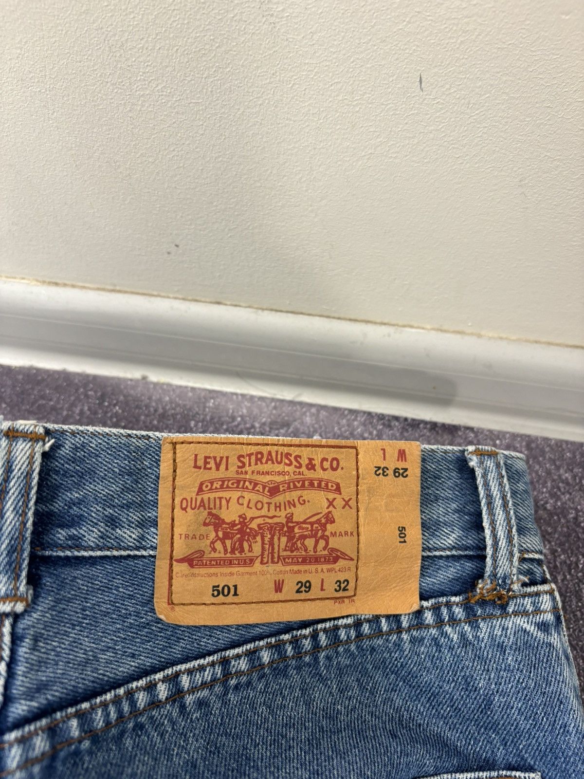 Levi's Vintage 90s Levi’s 501 Made In Usa Blue Hype Denim Jeans Size US 29 - 7 Thumbnail