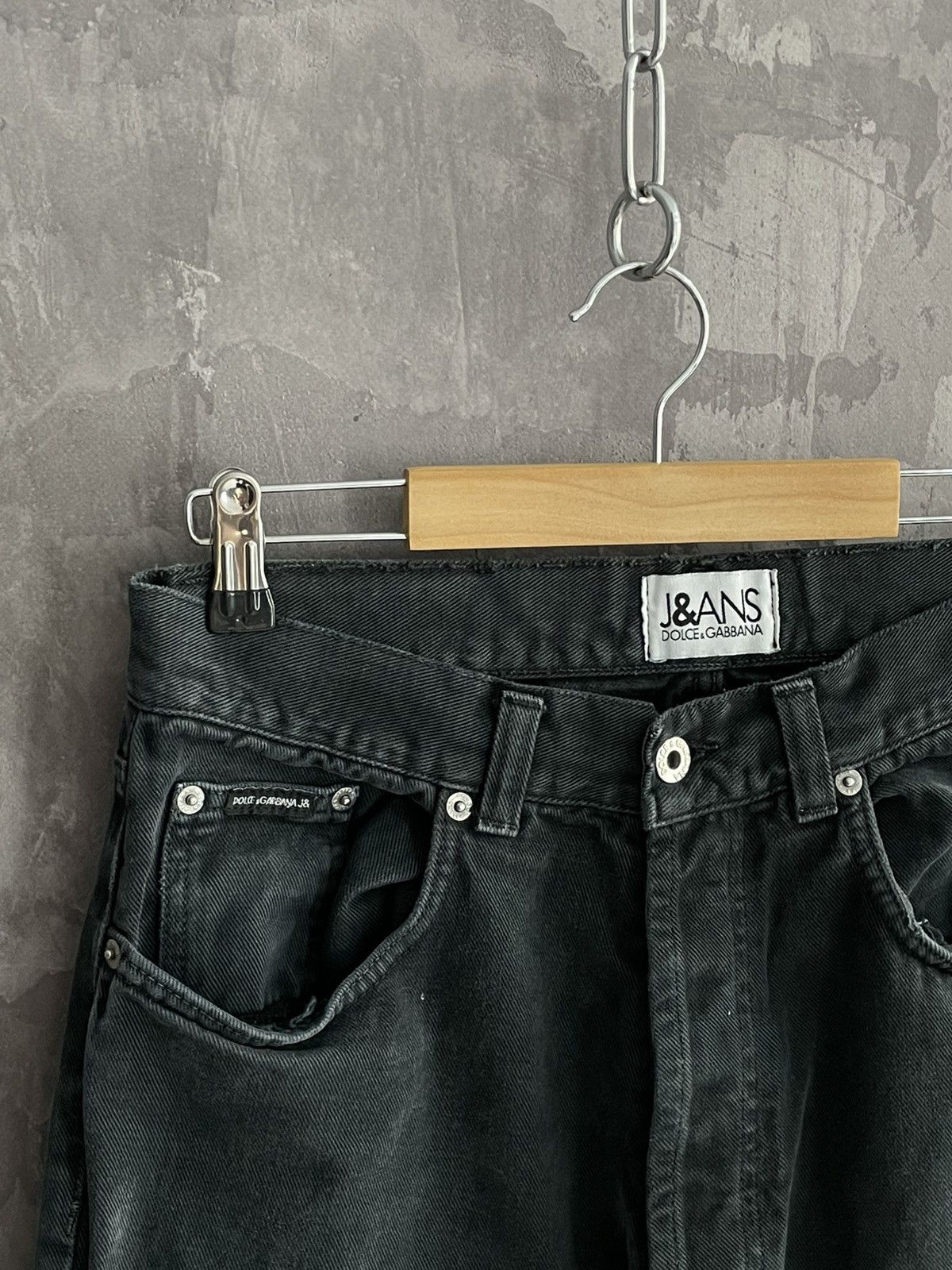 Dolce & Gabbana Vintage Dolce & Gabbana Denim Black Faded Denim Jeans Size US 33 - 5 Thumbnail