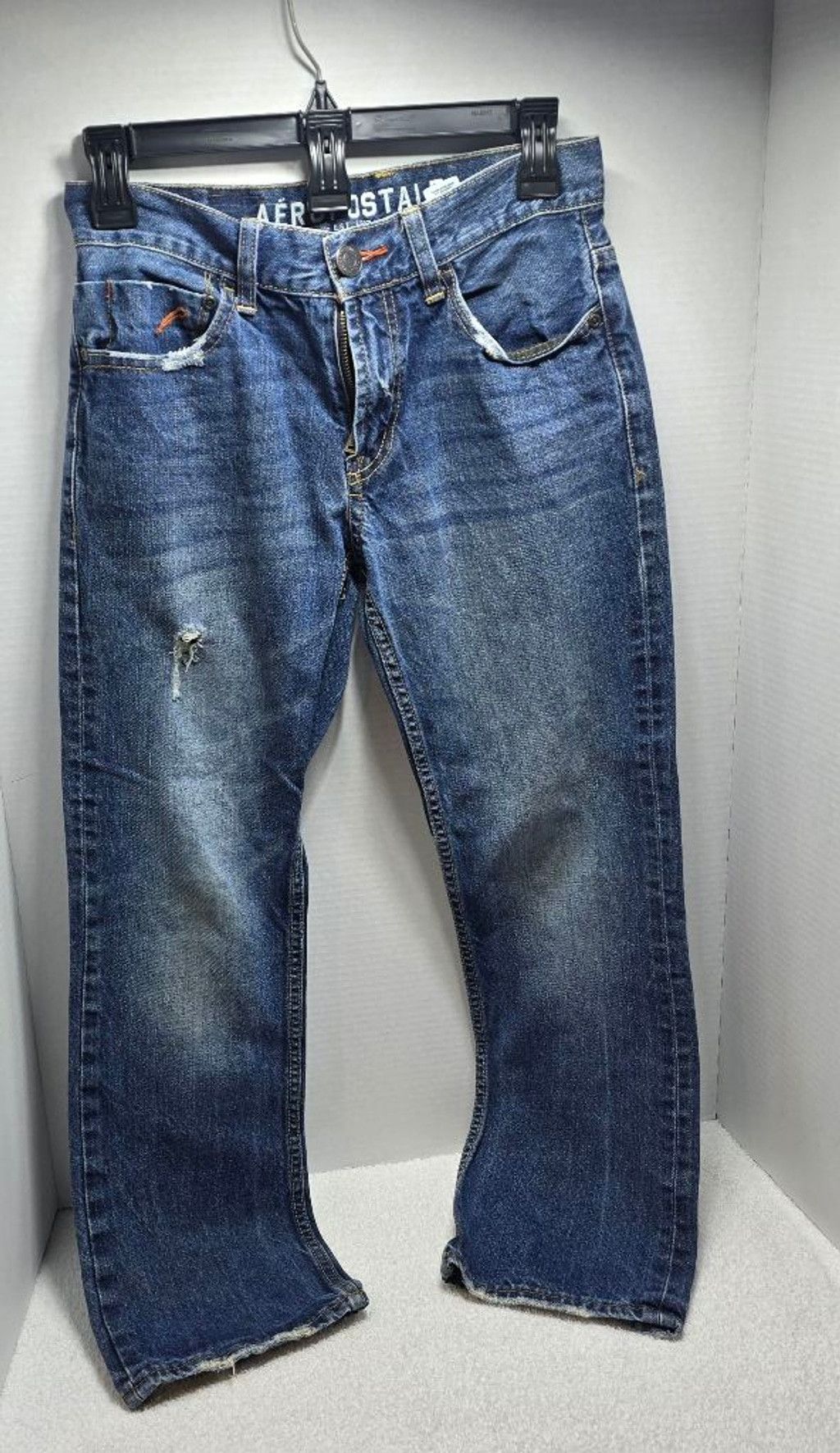 Aeropostale Men's Aeropostale Blue Driggs Slim Bootcut Jeans Waist 28 Size US 28 / EU 44 - 1 Thumbnail