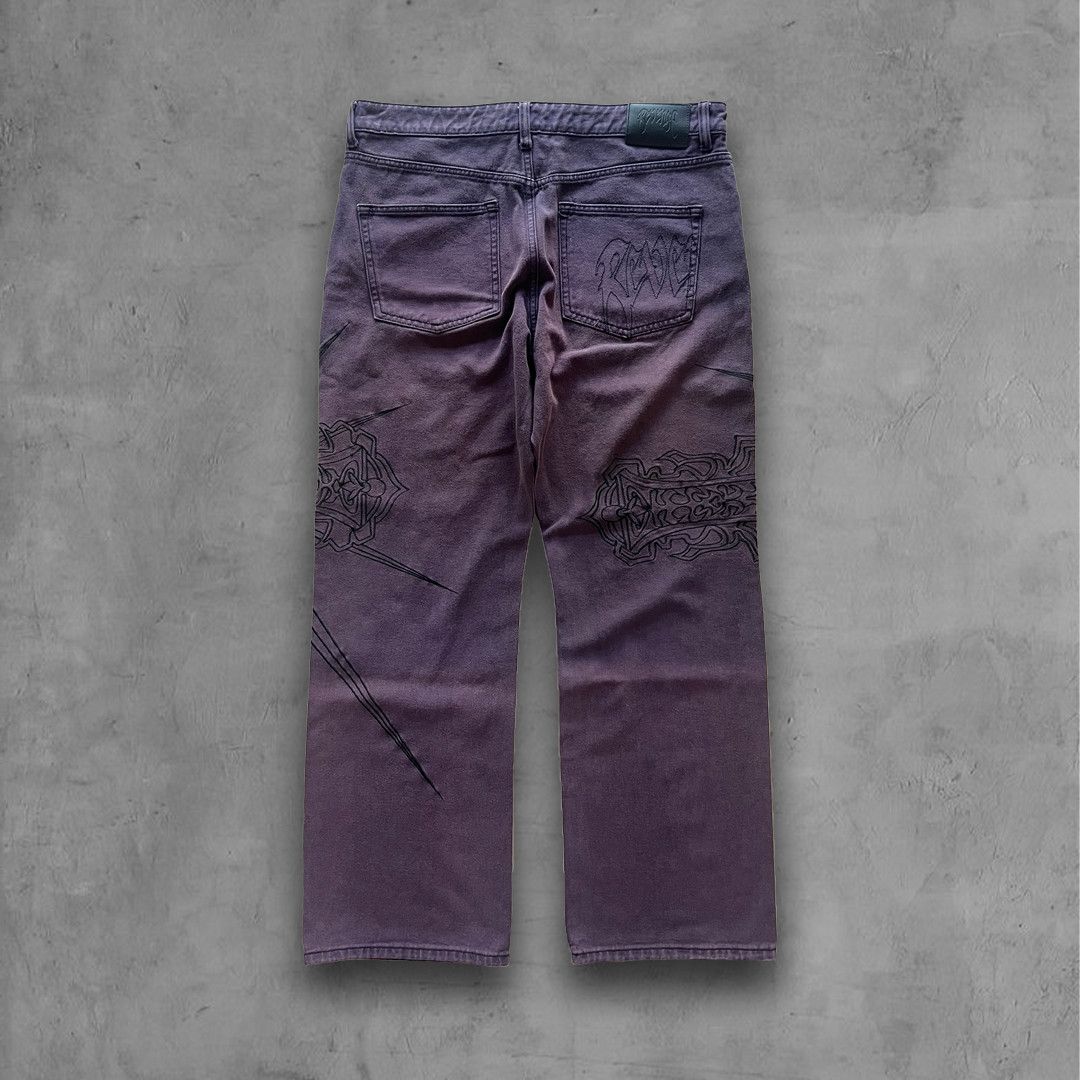 Revenge Revenge Death Note Purple Denim Size US 36 / EU 52 - 2 Thumbnail
