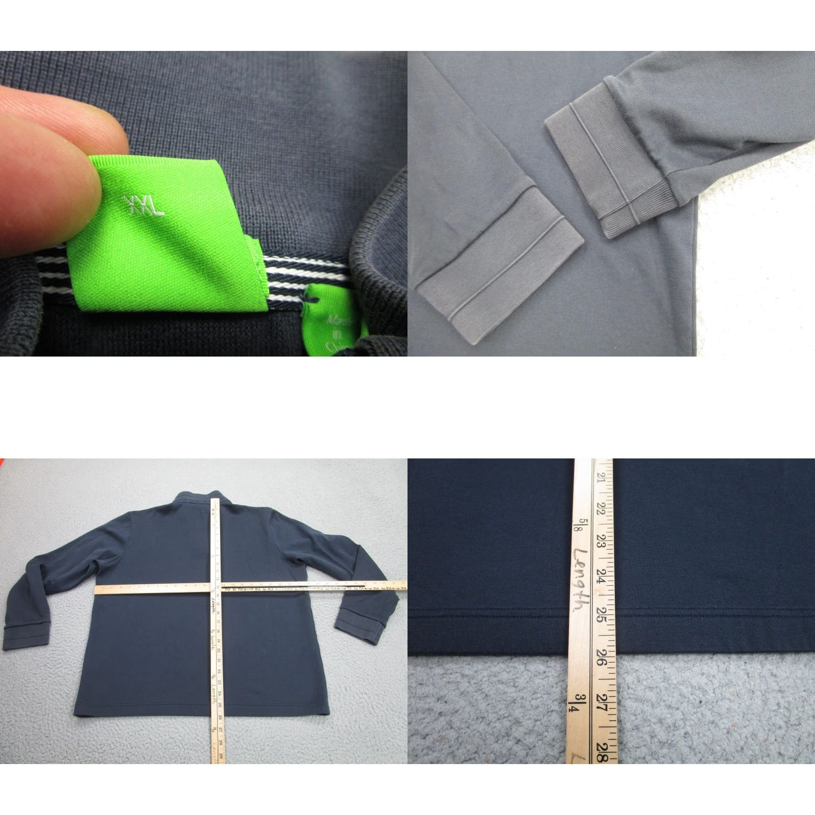 Hugo Boss VINTAGE BOSS Sweatshirt Mens 2XL XL Blue 1/4 Zip Mock Neck Pullover Shirt Size US XXL / EU 58 / 5 - 8 Thumbnail