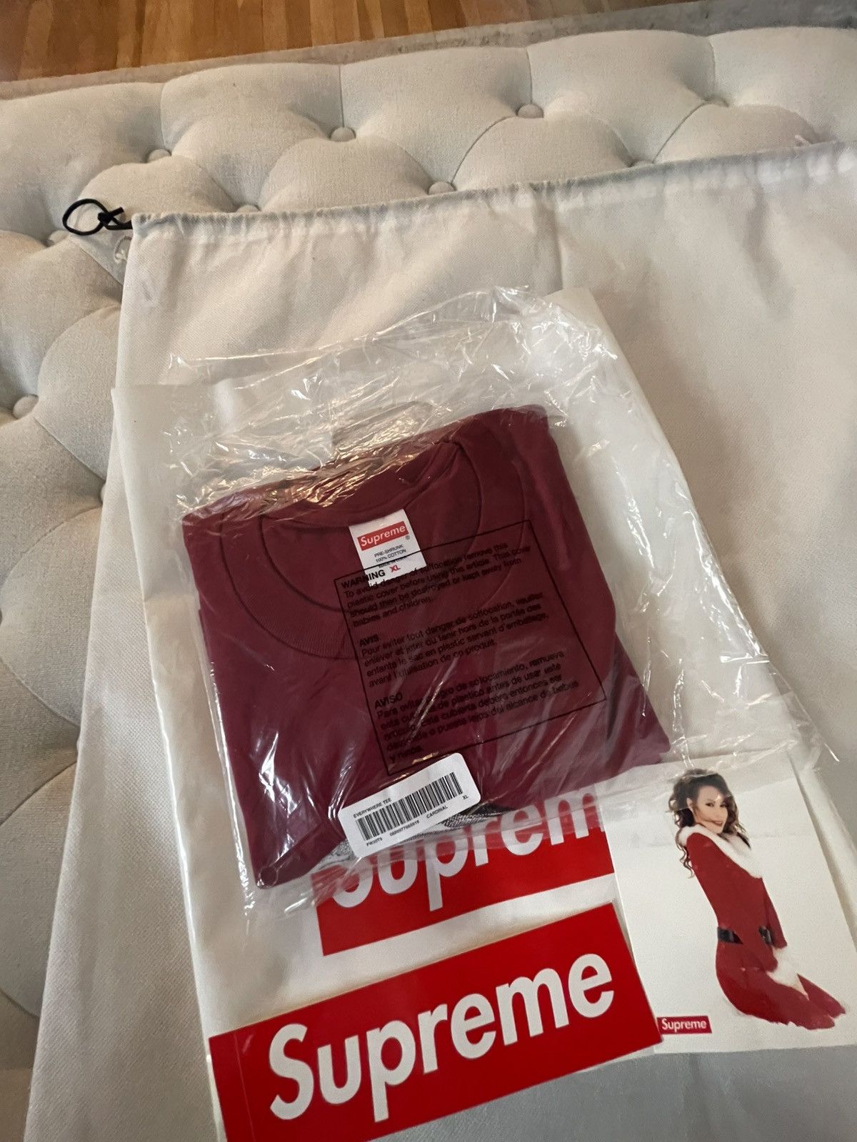 Supreme SUPREME EVERYWHERE TEE-CARDINAL XL Size US XL / EU 56 / 4 - 7 Thumbnail