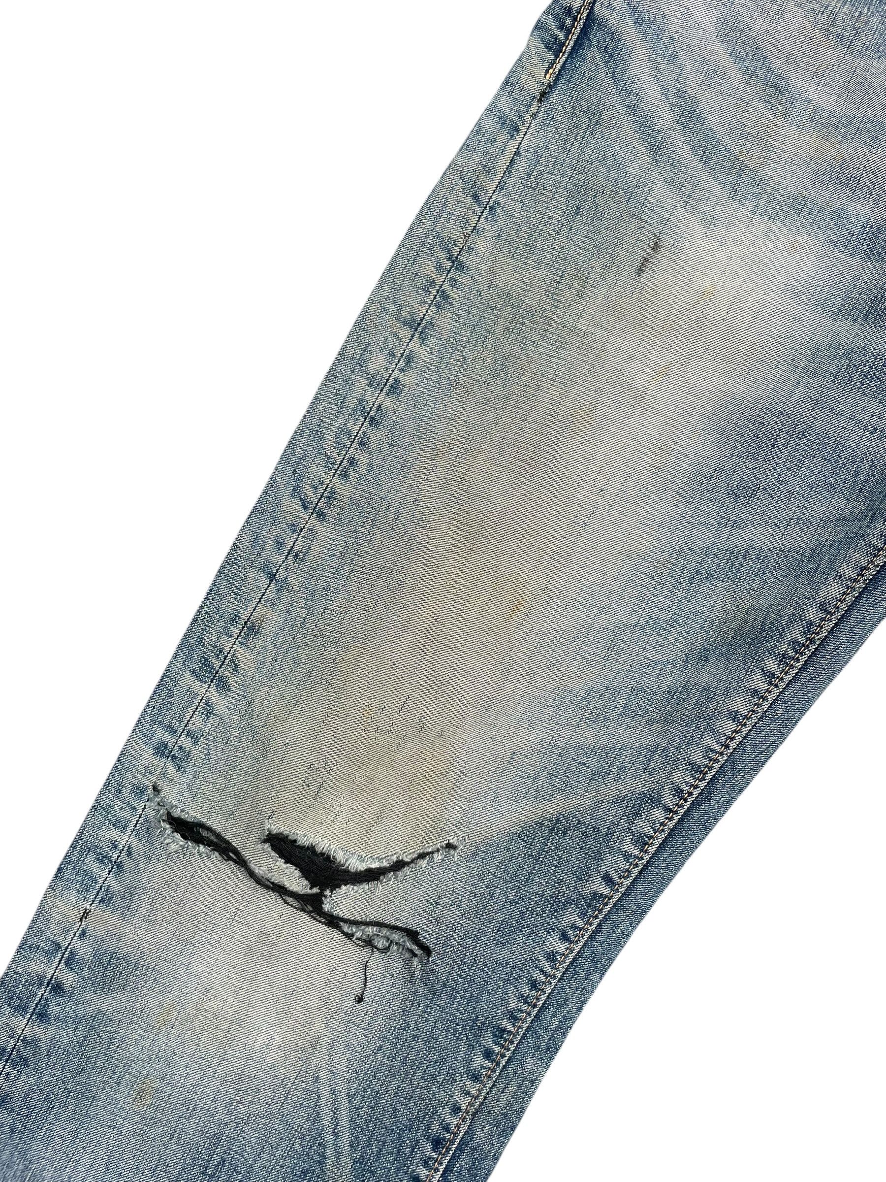 Levi's Levis 505 Faded Quilted Lining Distresed Denim Size US 31 - 2 Thumbnail