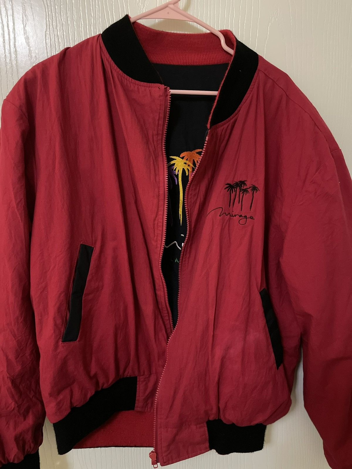 Vintage Vintage 1990 THE MIRAGE BOXING Reversible Bomber Size US L / EU 52-54 / 3 - 1 Thumbnail