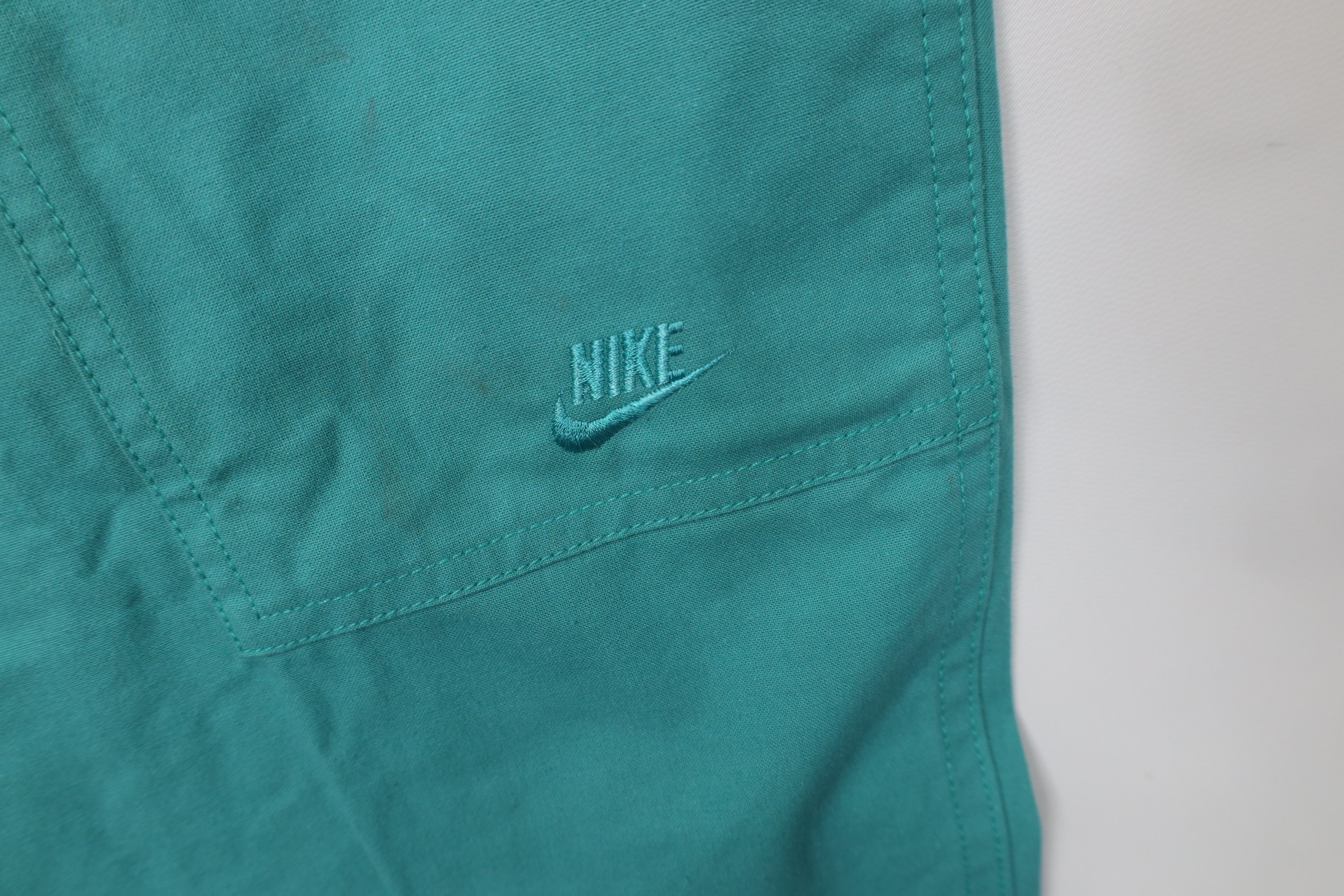 Nike Deadstock Vintage 80s 90s Nike Basketball Pants Teal Cotton Size US 34 / EU 50 - 5 Thumbnail
