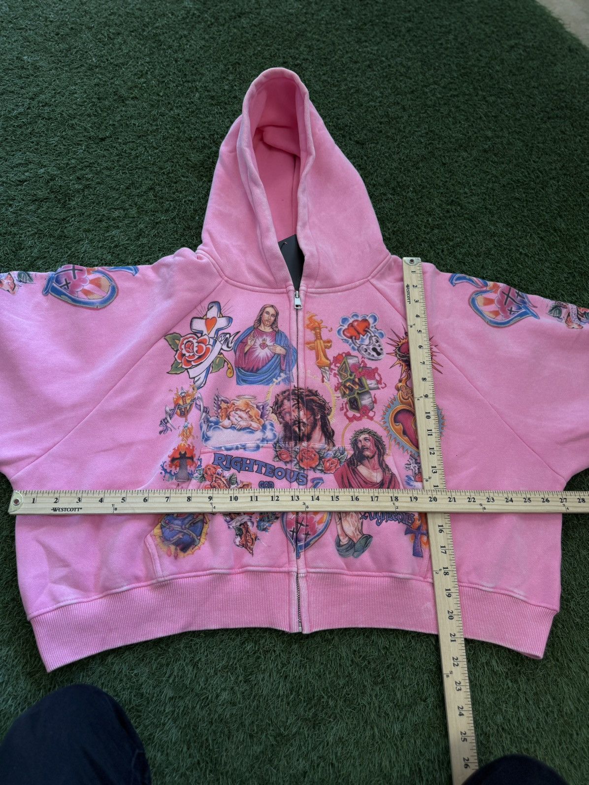 Other We Are Righteous Pink Zip Up Hoodie Size Small (NEW) Size US S / EU 44-46 / 1 - 7 Thumbnail