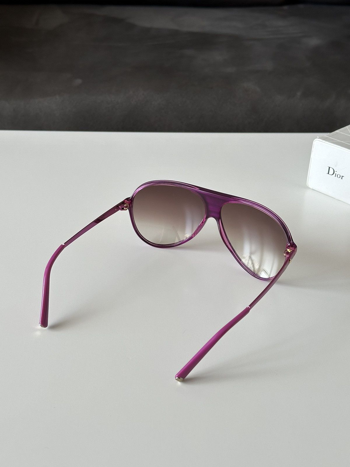 Dior DIOR Tahuata Les Marquises Pink Purple Aviator Sunglasses Size ONE SIZE - 10 Thumbnail