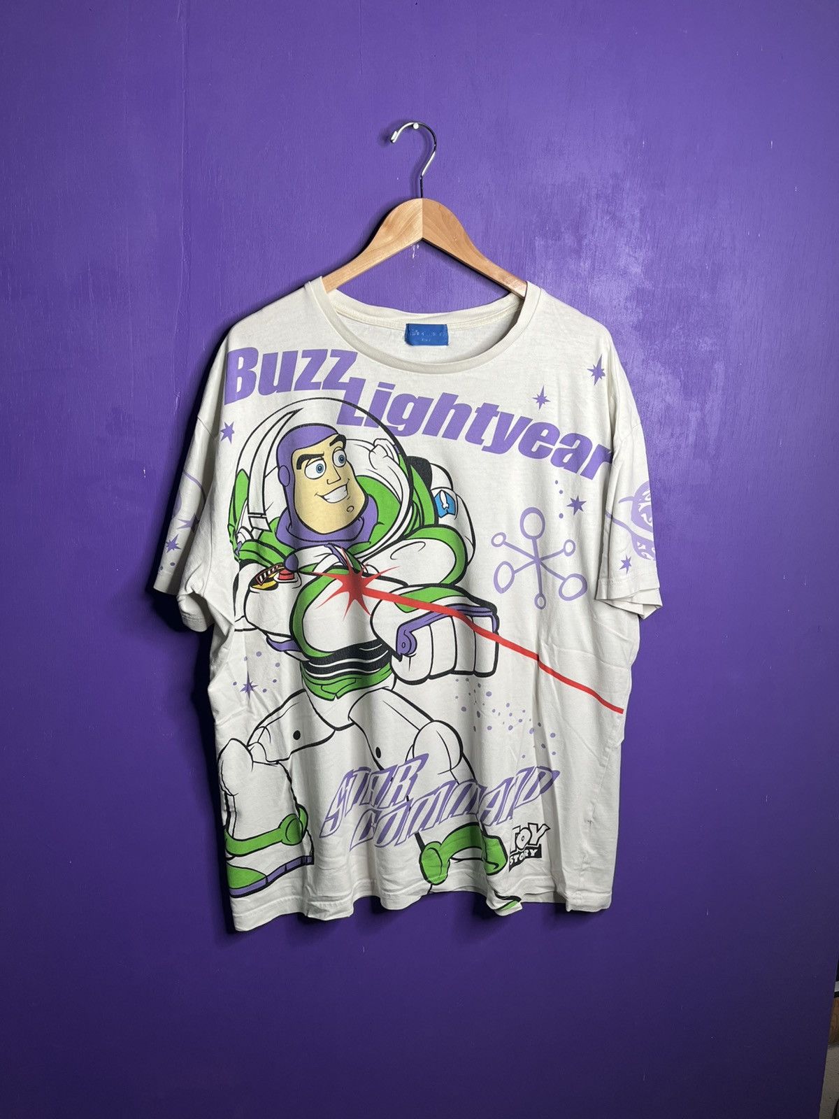 Disney × Vintage Vintage 90s Disney Buzz lightyear Toy Story AOP t-shirt Size US XXL / EU 58 / 5 - 1 Thumbnail