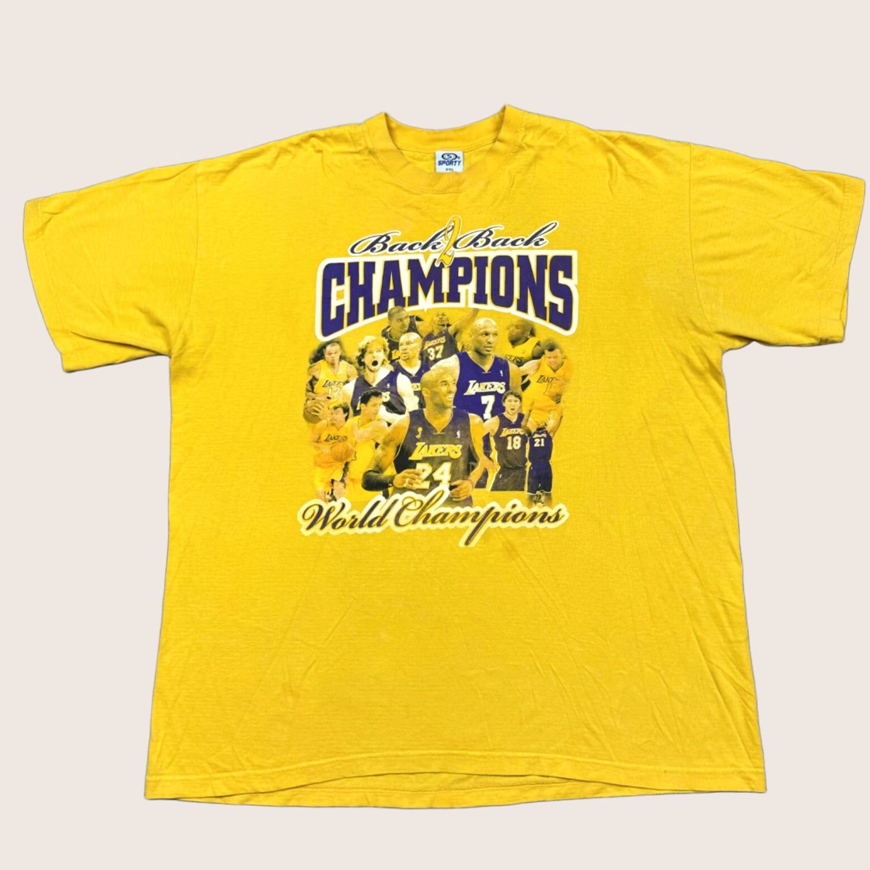 Vintage Sporty Shirt 2XL Yellow LAKERS Finals Graphic Print Mens T-Shirt Basketball Vintage? Size US XXL / EU 58 / 5 - 1 Thumbnail