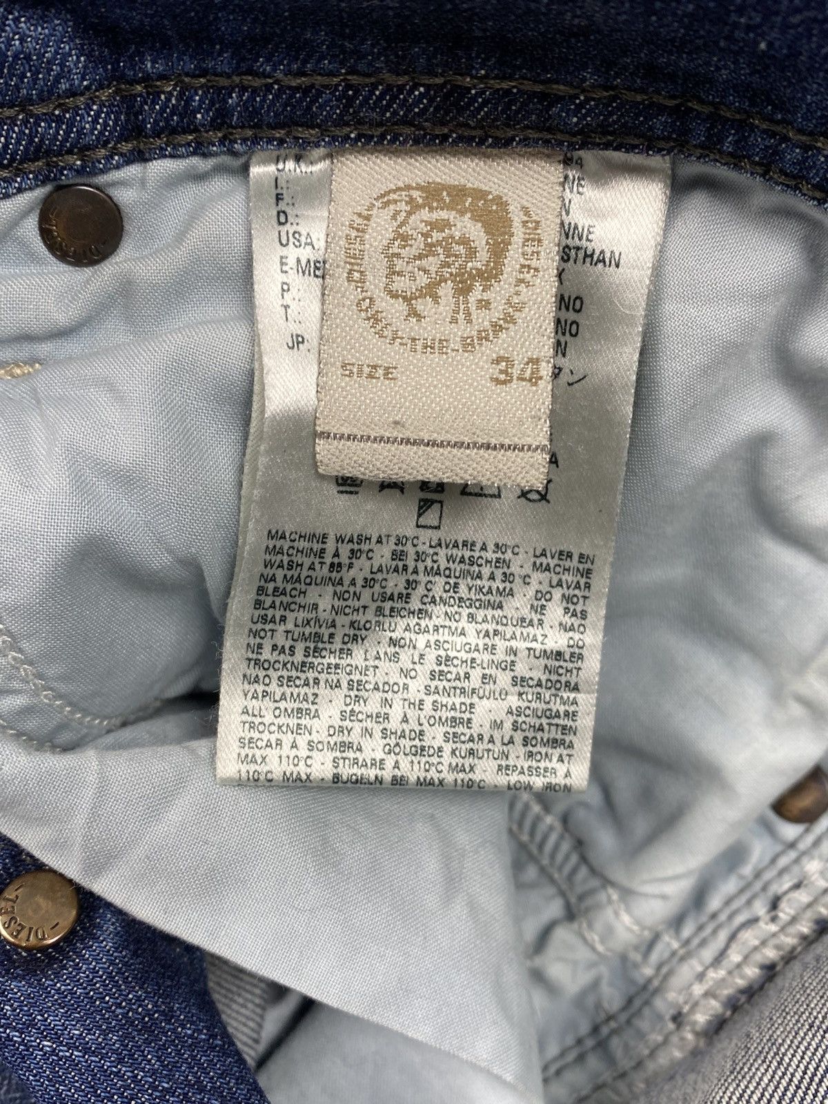 Diesel Diesel Tepphar Denim Jeans Mid Blue Size 34 Size US 34 / EU 50 - 17 Thumbnail