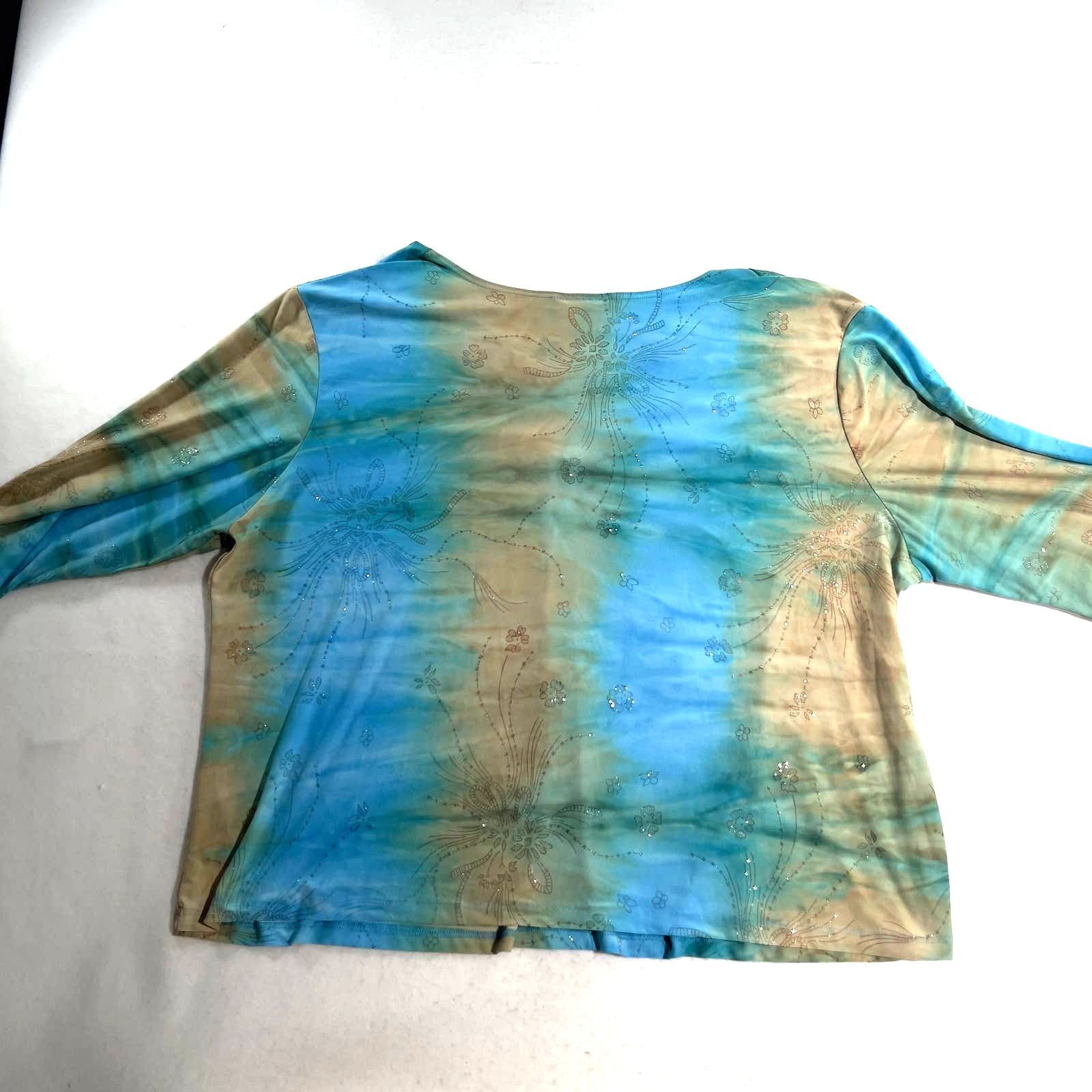 Other Only Nine Woman Top Metallic Thread Sparkle Floral Tye Dye Size L / US 10 / IT 46 - 5 Thumbnail