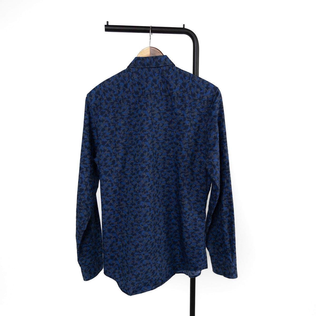 Calvin Klein Calvin Klein Mens Blue Patterned Button Up Shirt Long Sleeve Size US S / EU 44-46 / 1 - 2 Thumbnail