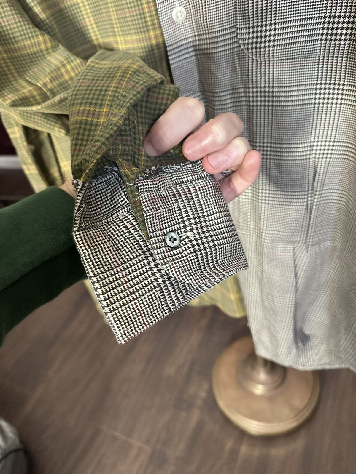 Other UPDT cut & sew upcycled flannel check patched shitt Size US L / EU 52-54 / 3 - 4 Thumbnail