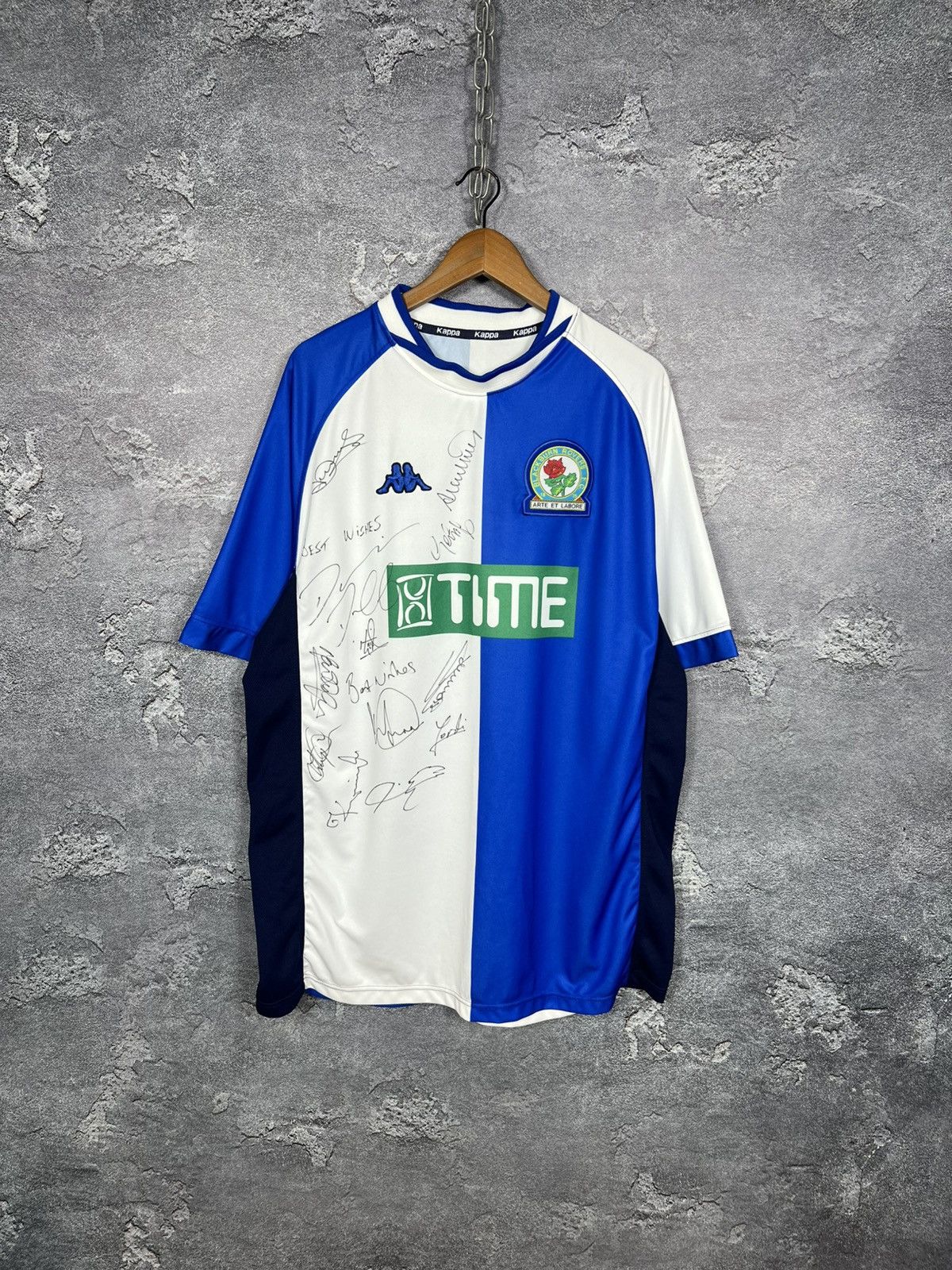 Kappa Vintage 2000 Blackburn Rovers Kappa Signed Jersey Tshirt Kit Size US XXL / EU 58 / 5 - 1 Thumbnail