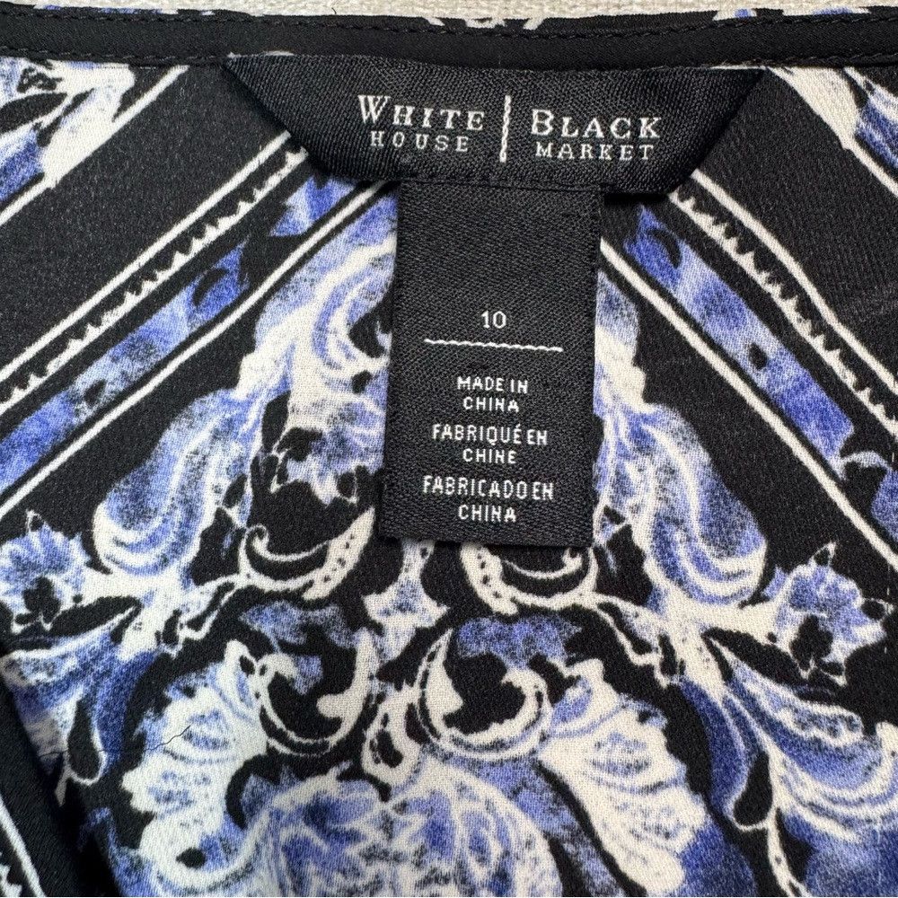 White House Black Market White House Black Market Wrap V-Neck Long Sleeve Floral Blo Size M / US 6-8 / IT 42-44 - 5 Thumbnail