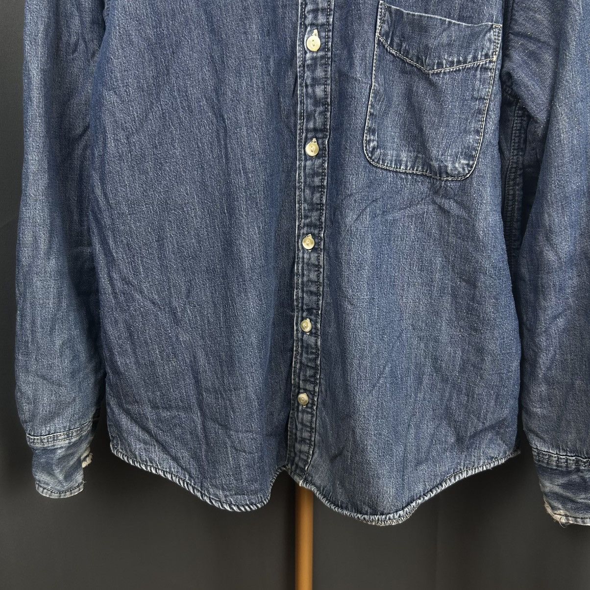 Vintage Vintage Japanese Brand Uramoco Fur Lined Denim Jacket Size US M / EU 48-50 / 2 - 3 Thumbnail